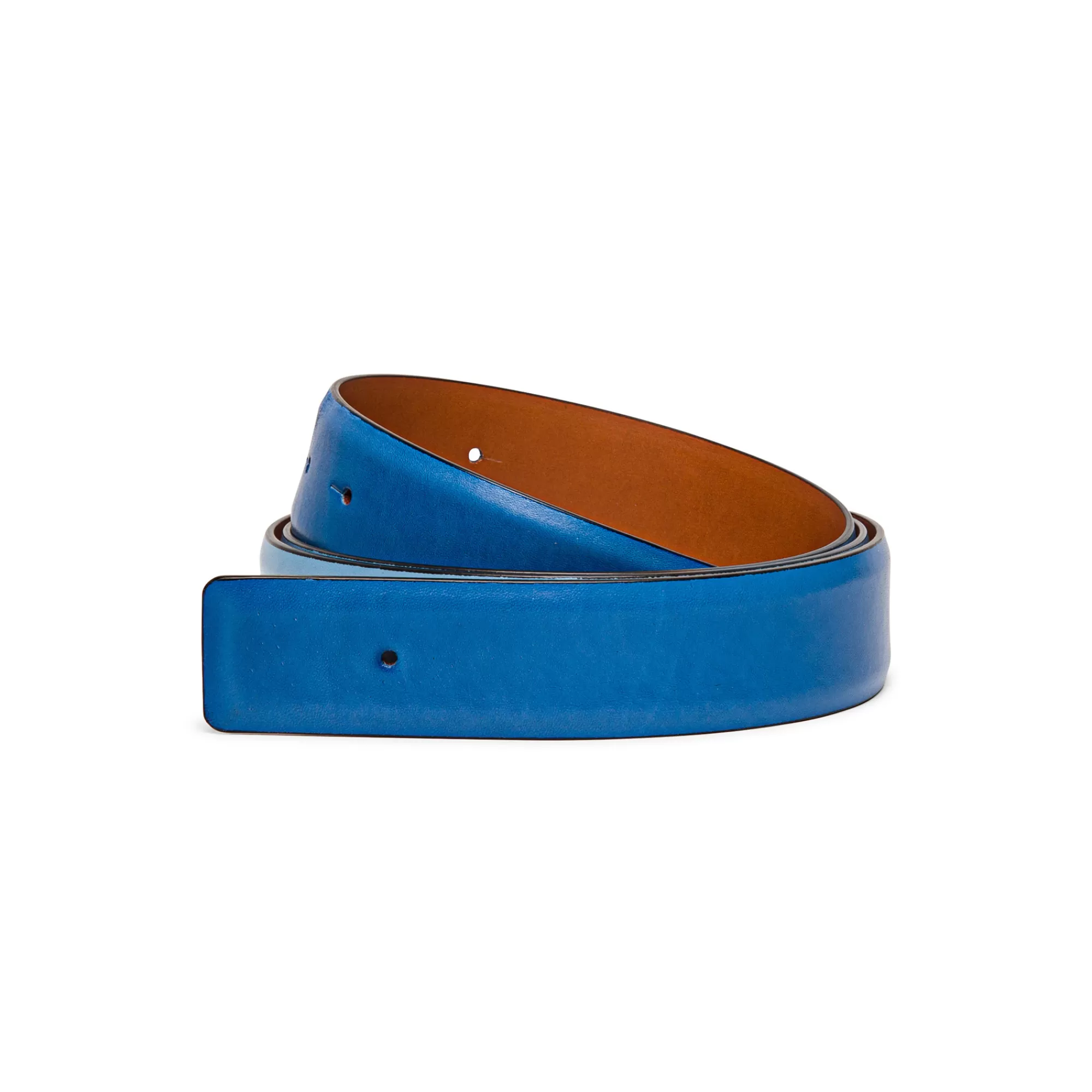 Cheap Asta per cintura in pelle azzurra Cinture personalizzabili