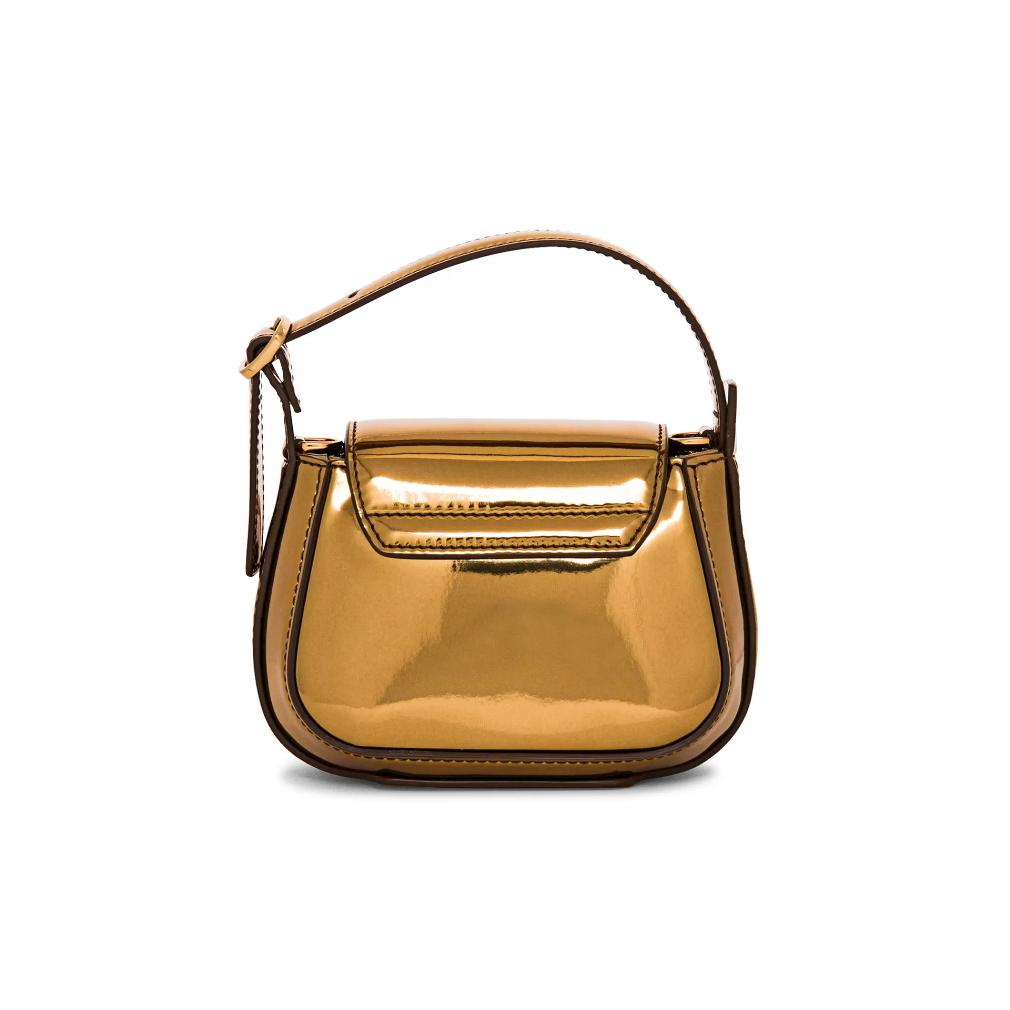 Cheap Borsa a mano in materiale specchiato oro Borse