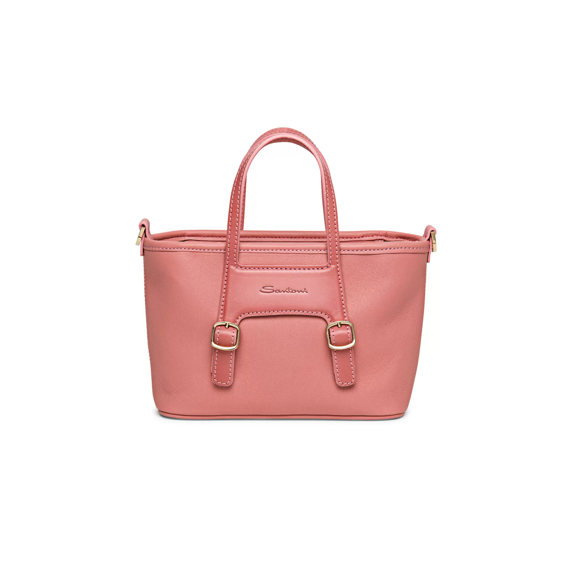 Outlet Borsa a mano in pelle rosa Borse