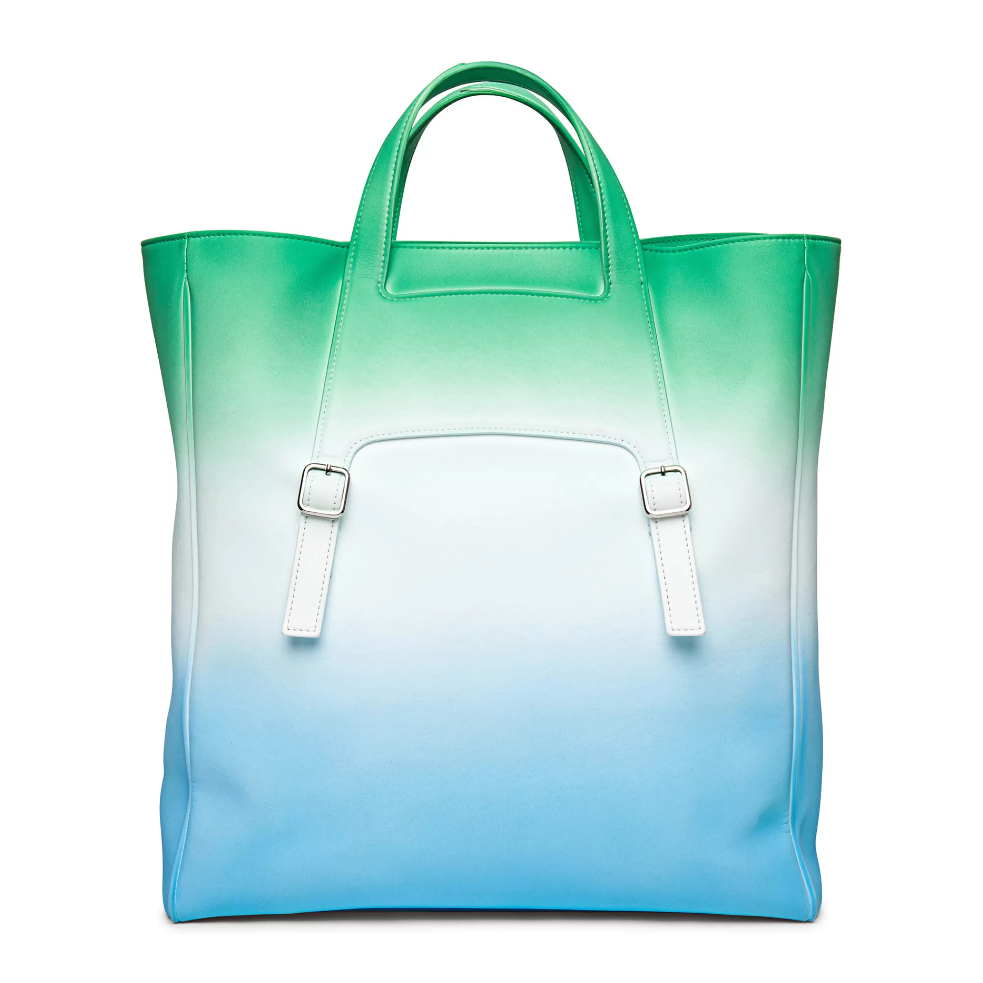 Discount Borsa a mano in pelle verde, bianca e azzurra Borse & Zaini | Vedi tutte le calzature