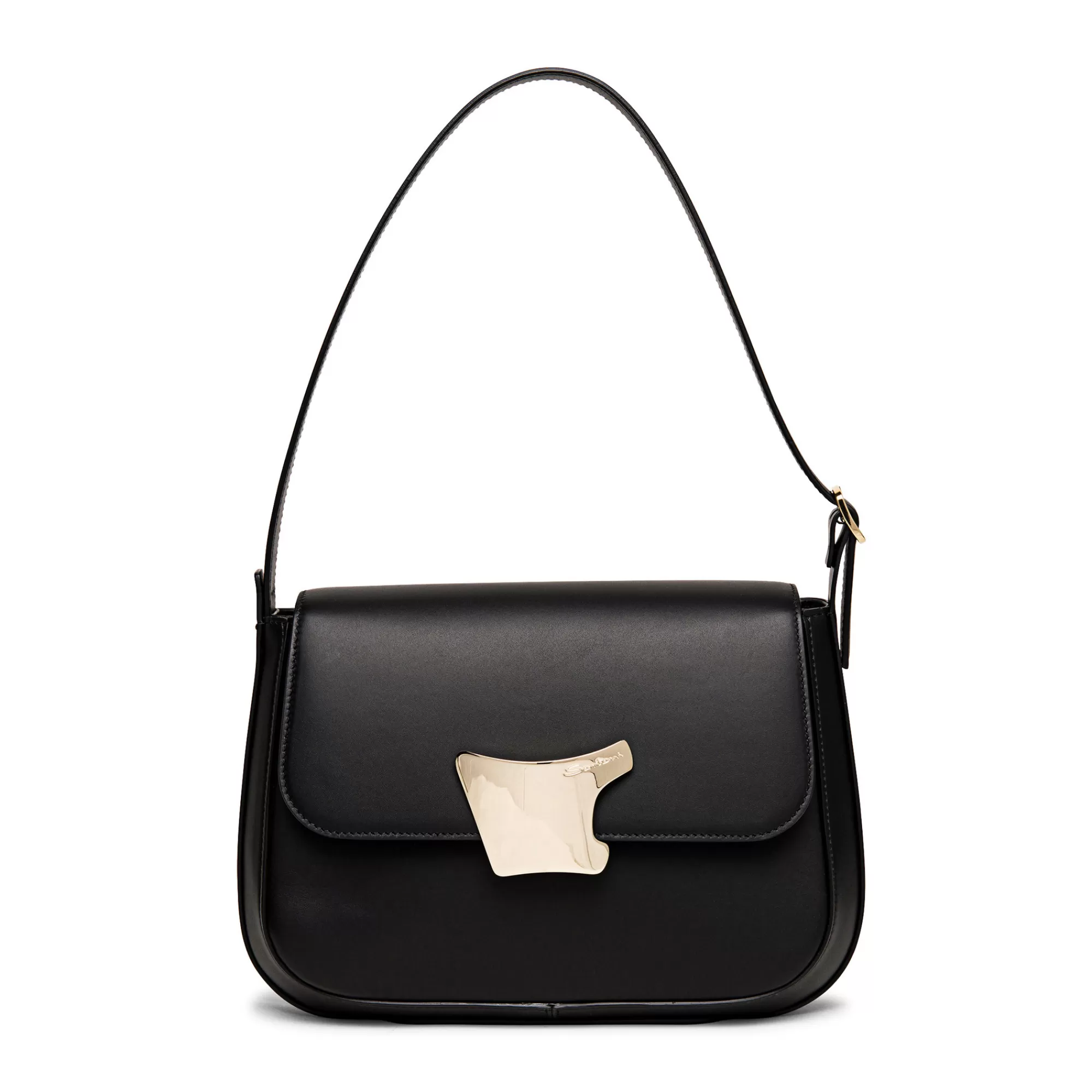 Discount Borsa a spalla in pelle nera Borse