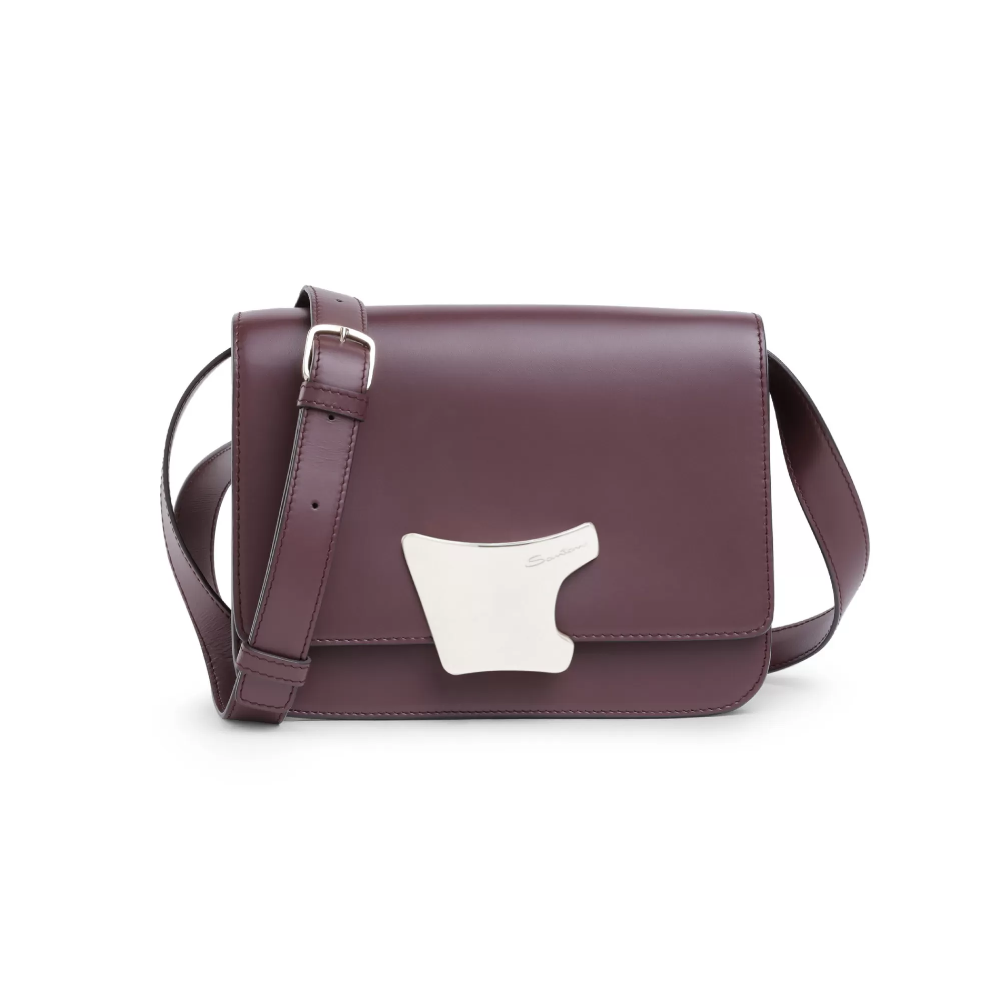 Hot Borsa a tracolla in pelle bordeaux Borse