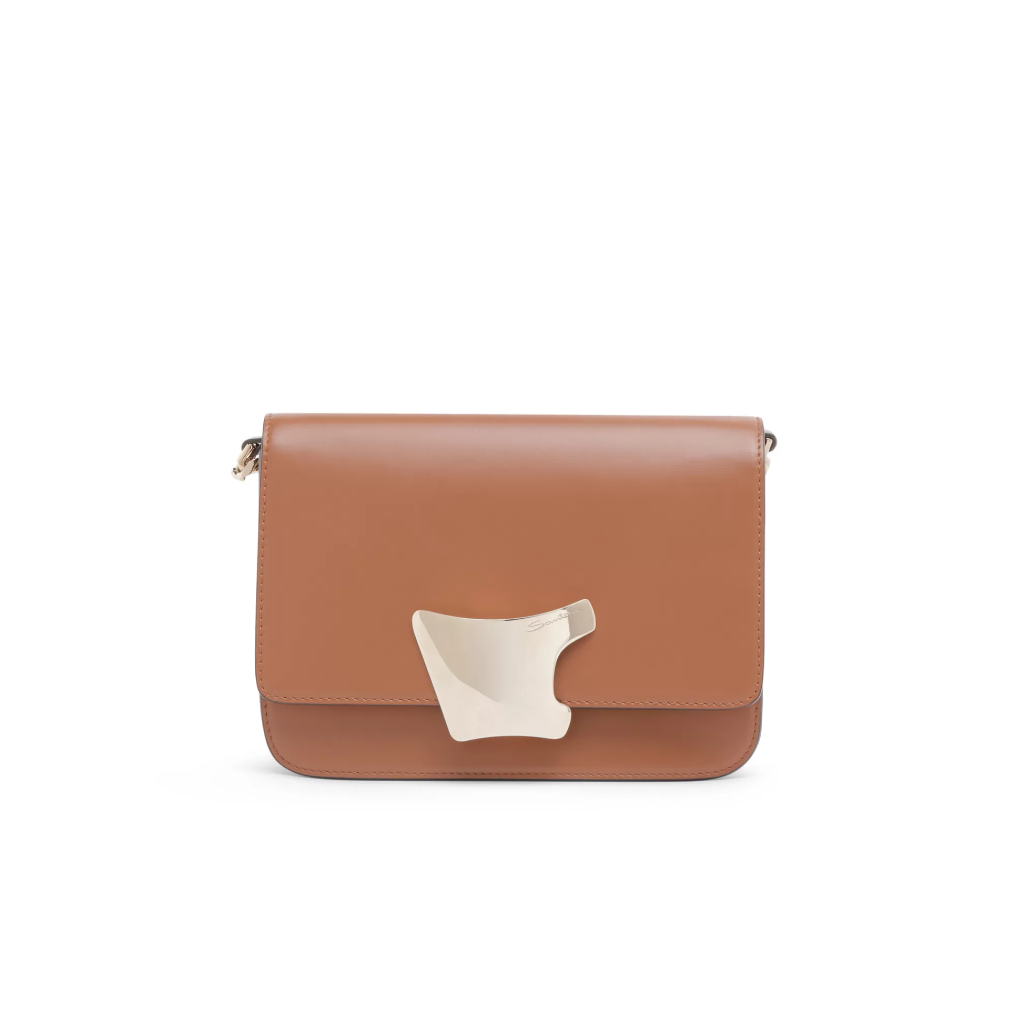 Sale Borsa a tracolla in pelle marrone Borse