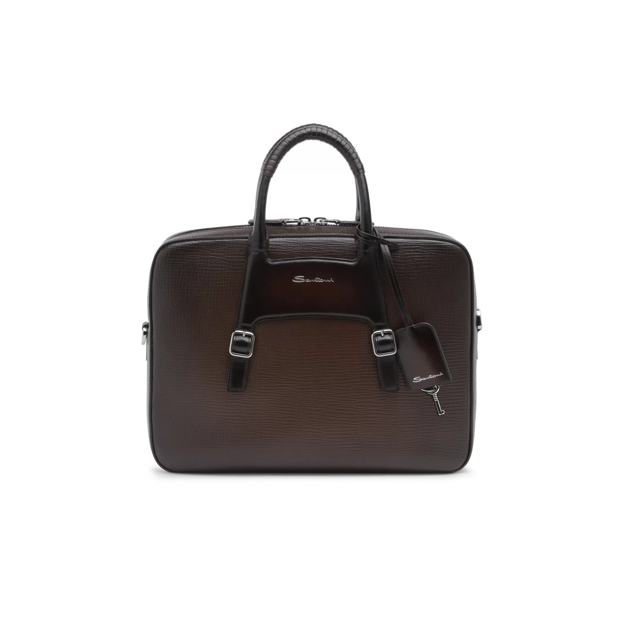 Flash Sale Briefcase in pelle stampata marrone Borse & Zaini