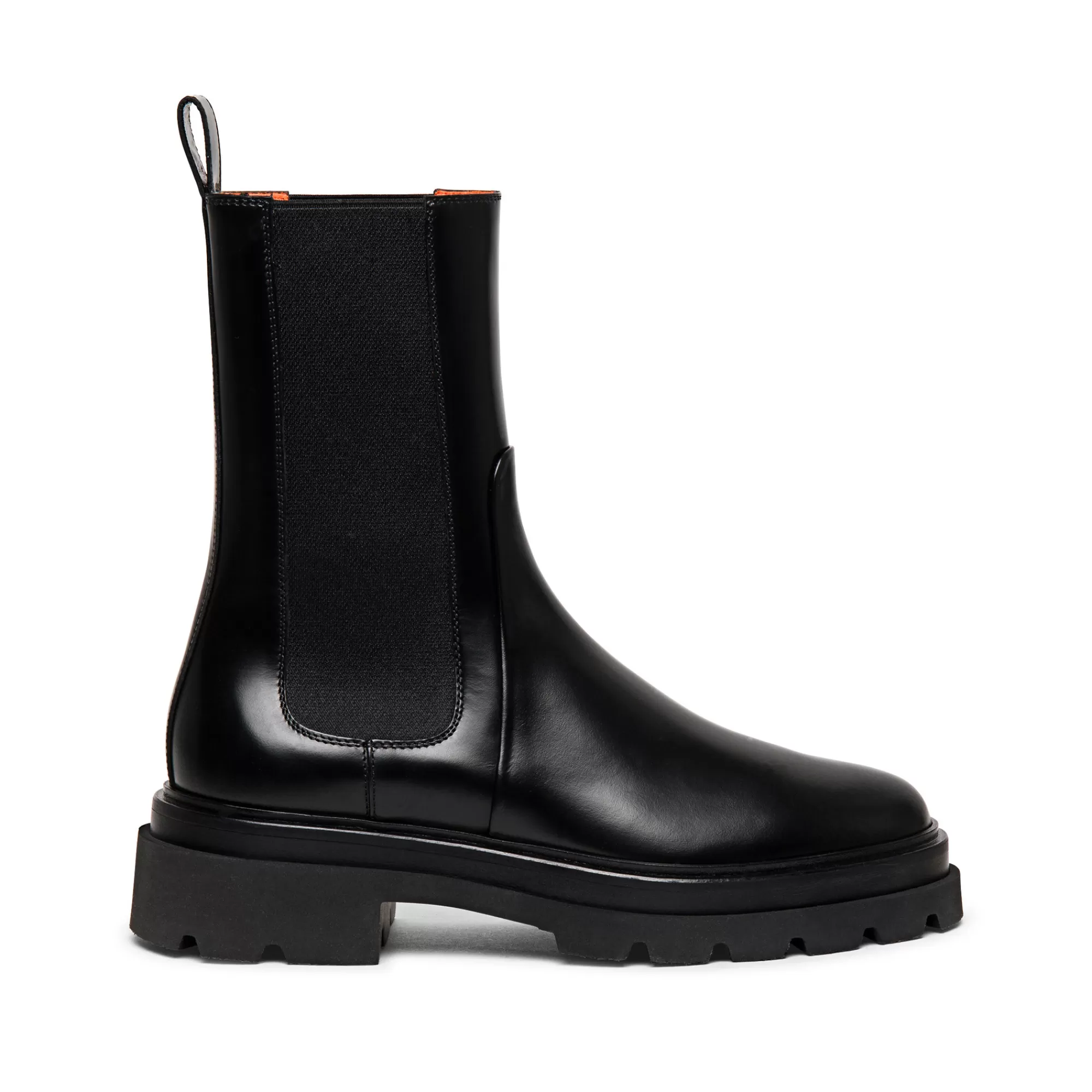 Outlet Combat boot da donna in pelle nera Vedi tutte le calzature | Stivali & Stivaletti