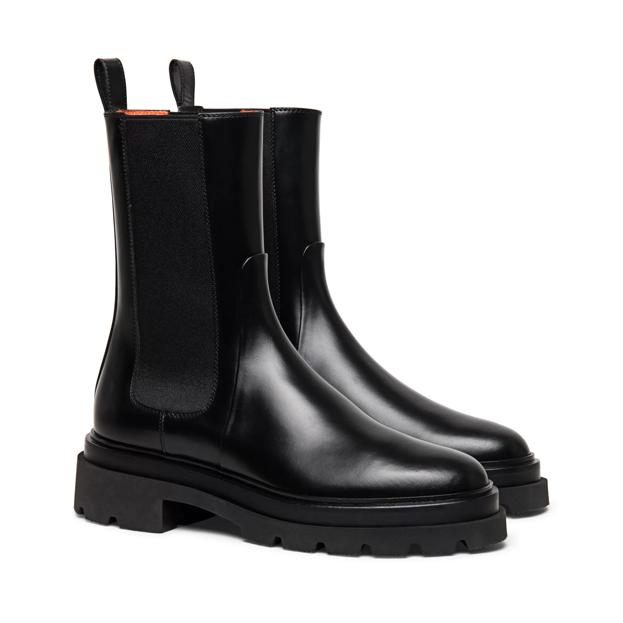 Outlet Combat boot da donna in pelle nera Vedi tutte le calzature | Stivali & Stivaletti