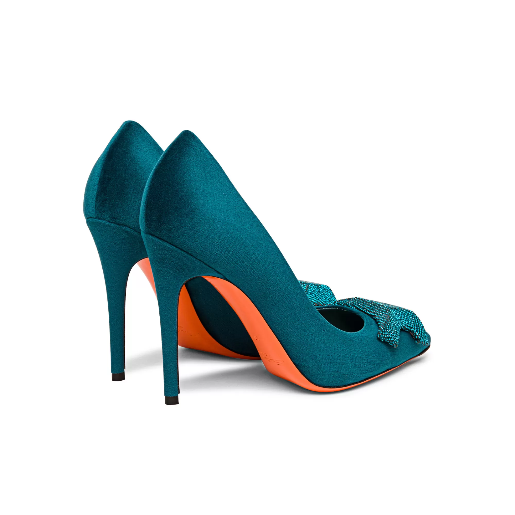 Clearance Décolleté Sibille tacco alto da donna in velluto verde Vedi tutte le calzature | Décolletés