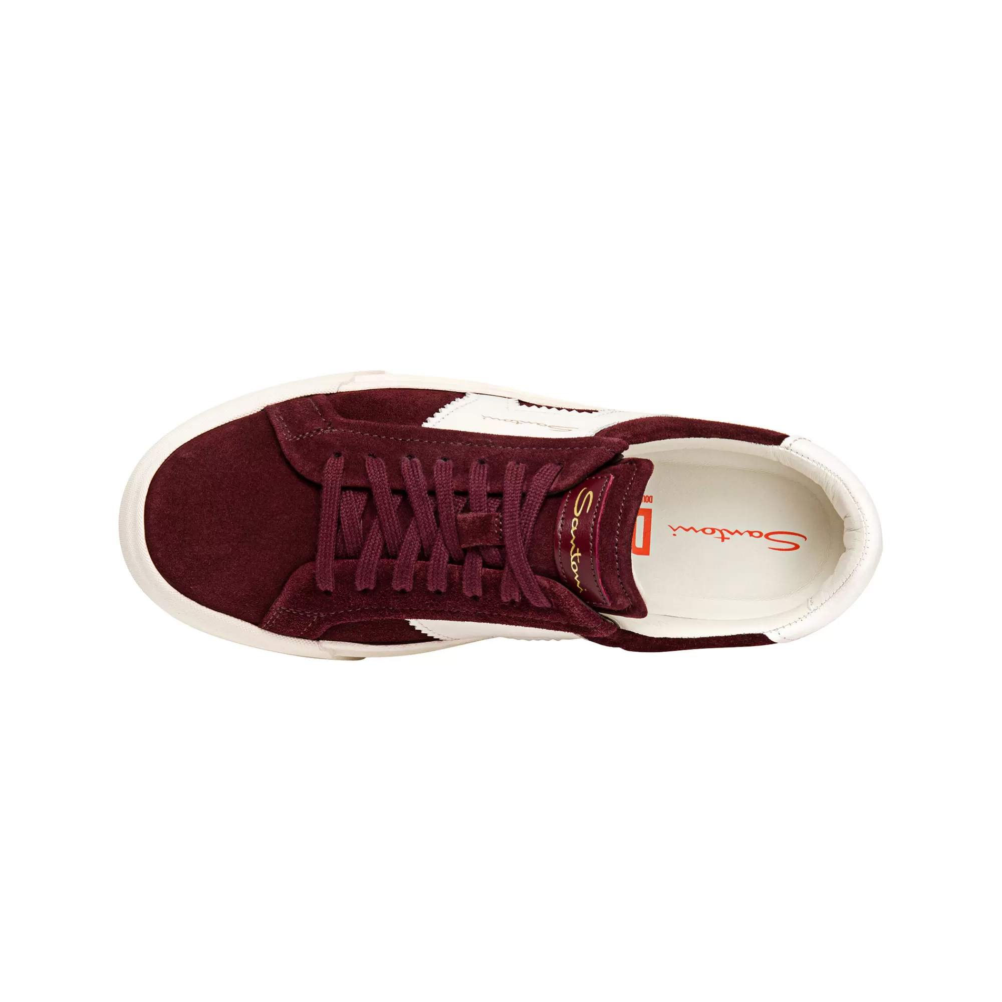Cheap Double buckle sneaker da donna in suede e pelle bordeaux e bianca Vedi tutte le calzature | Sneakers