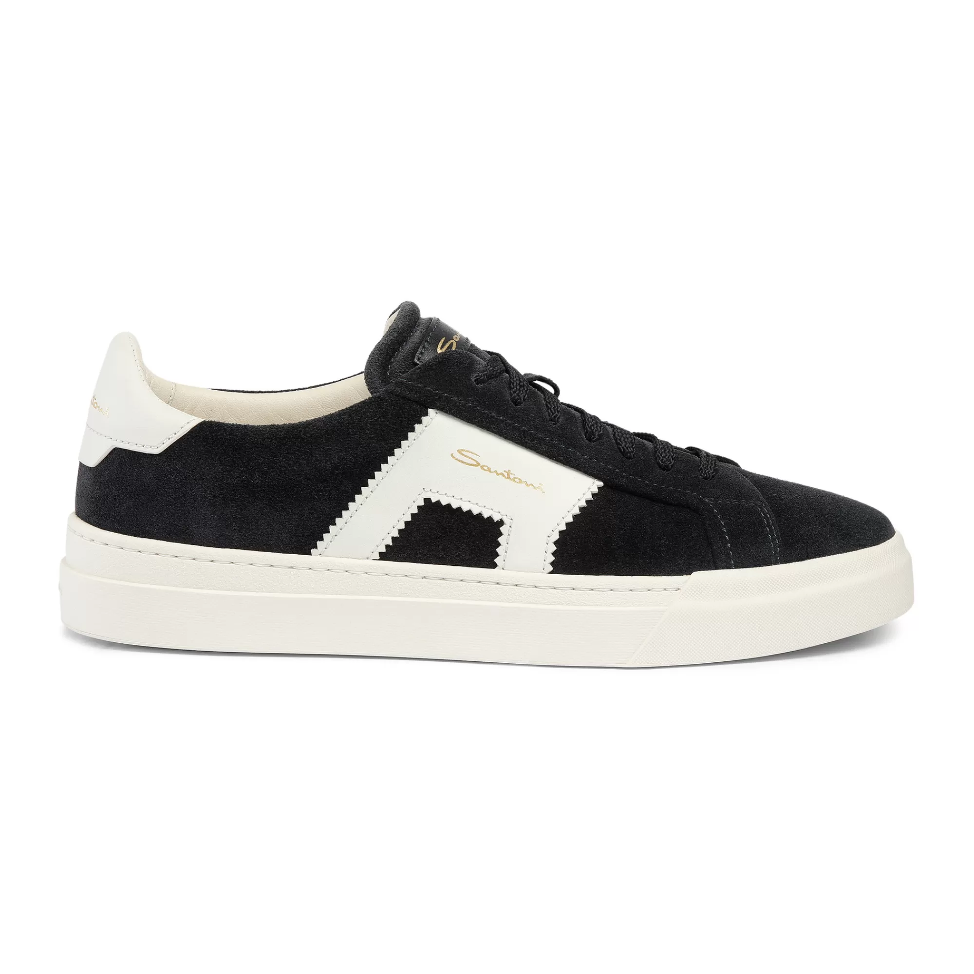 Shop Double buckle sneaker da uomo in suede e pelle blu e bianca Vedi tutte le calzature | Sneakers