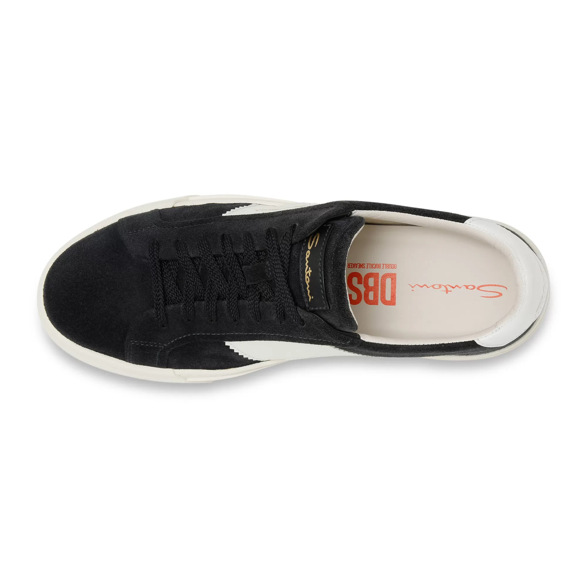 Shop Double buckle sneaker da uomo in suede e pelle blu e bianca Vedi tutte le calzature | Sneakers