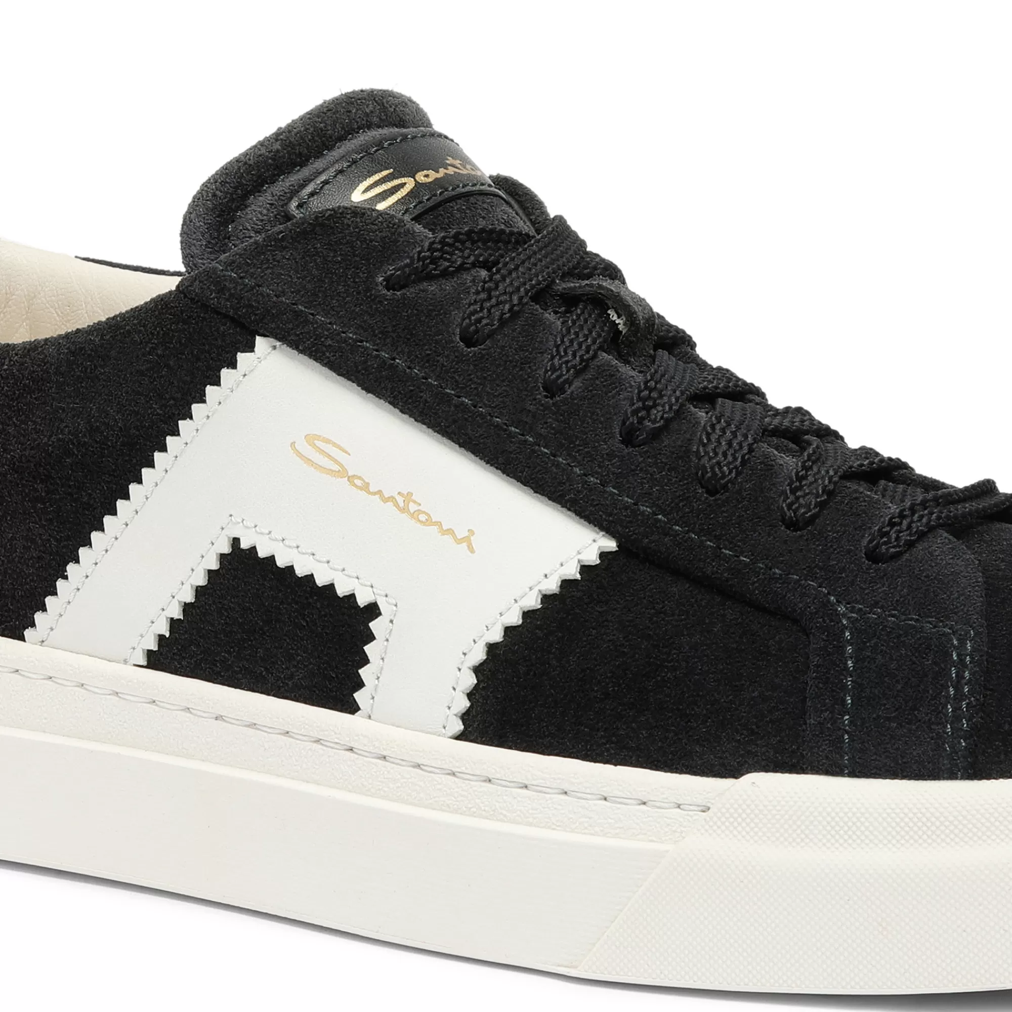 Shop Double buckle sneaker da uomo in suede e pelle blu e bianca Vedi tutte le calzature | Sneakers