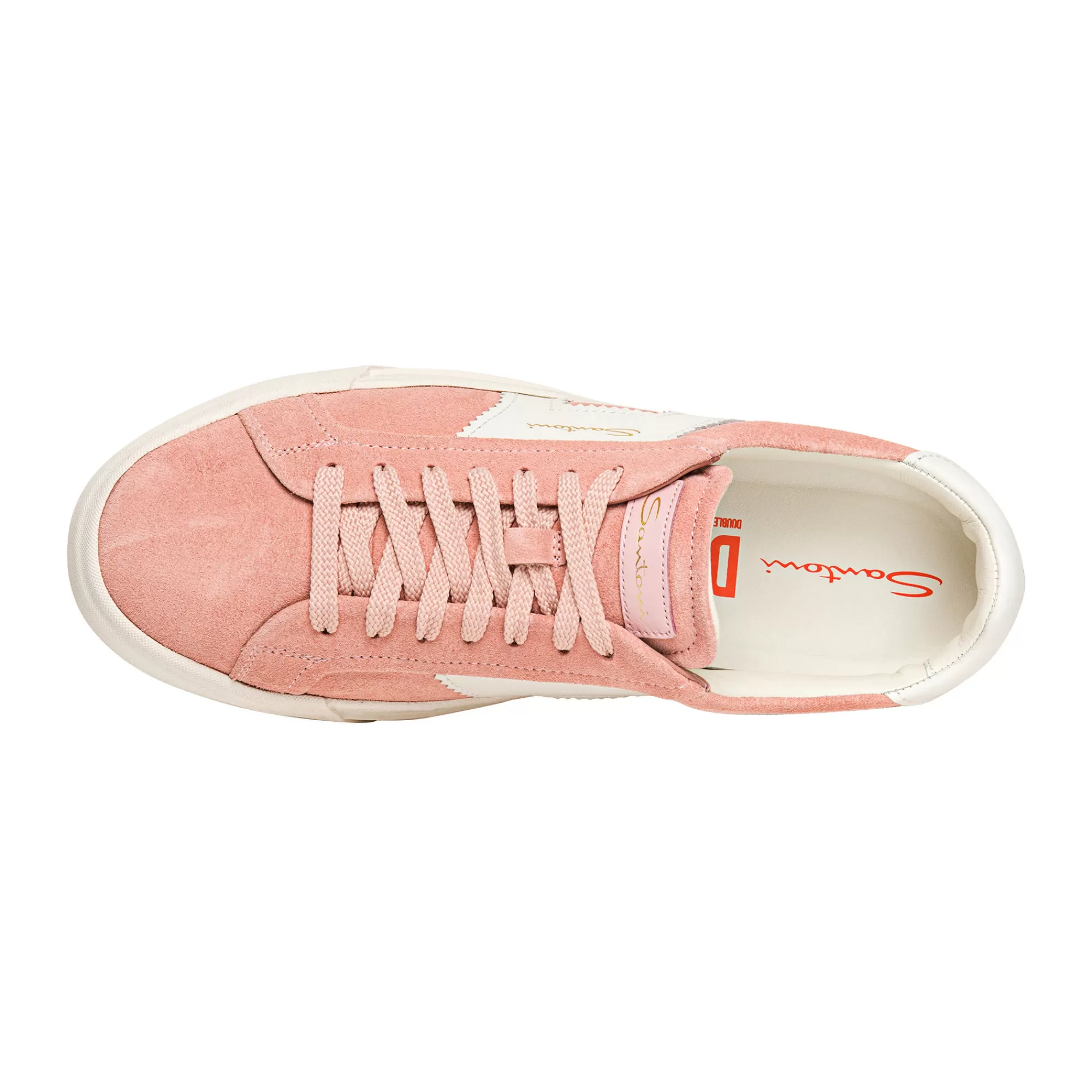 Best Double buckle sneaker da uomo in suede e pelle rosa e bianca Vedi tutte le calzature | Sneakers