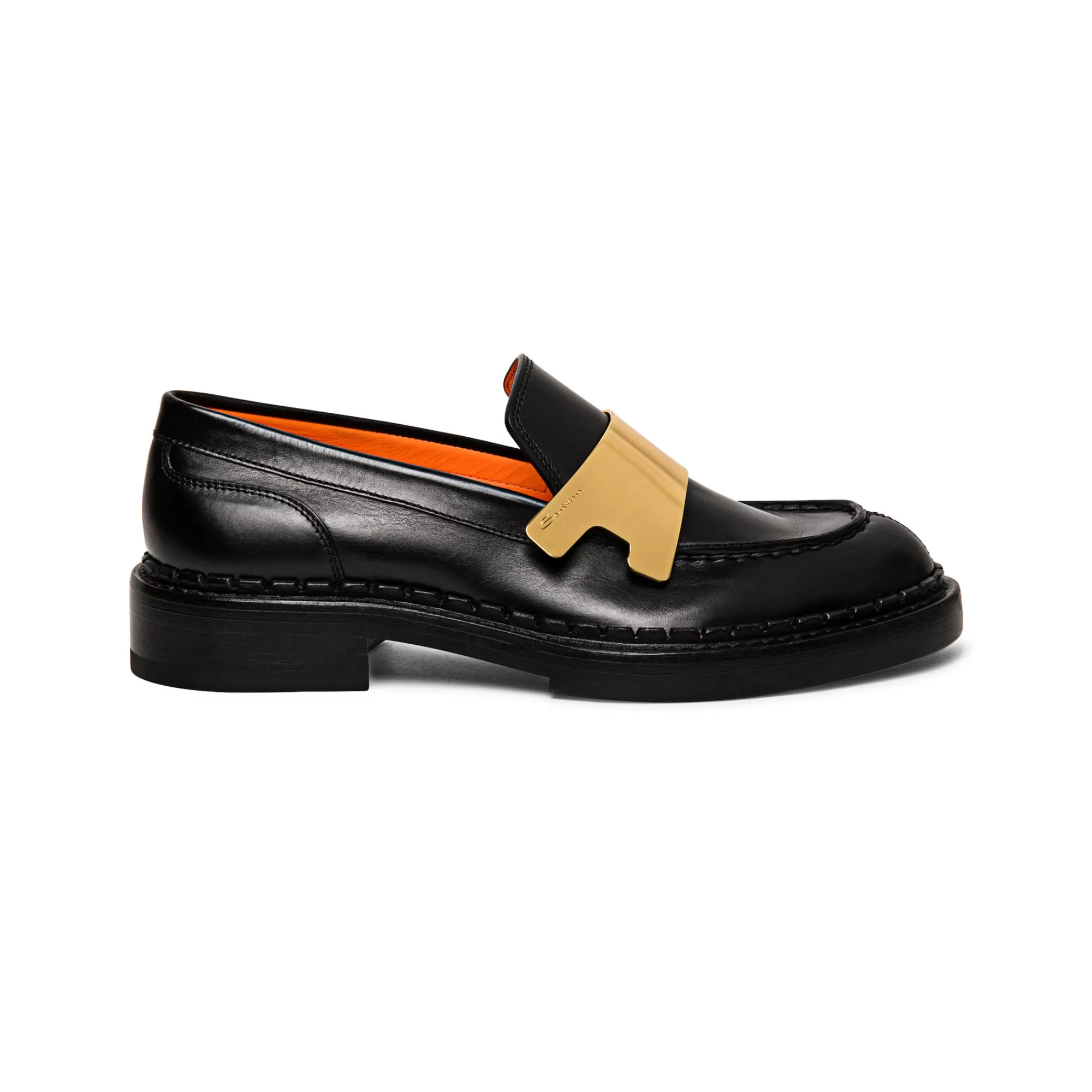 Best Sale Mocassino Alfie con placca doppia fibbia da donna in pelle nera Vedi tutte le calzature | Scarpe basse
