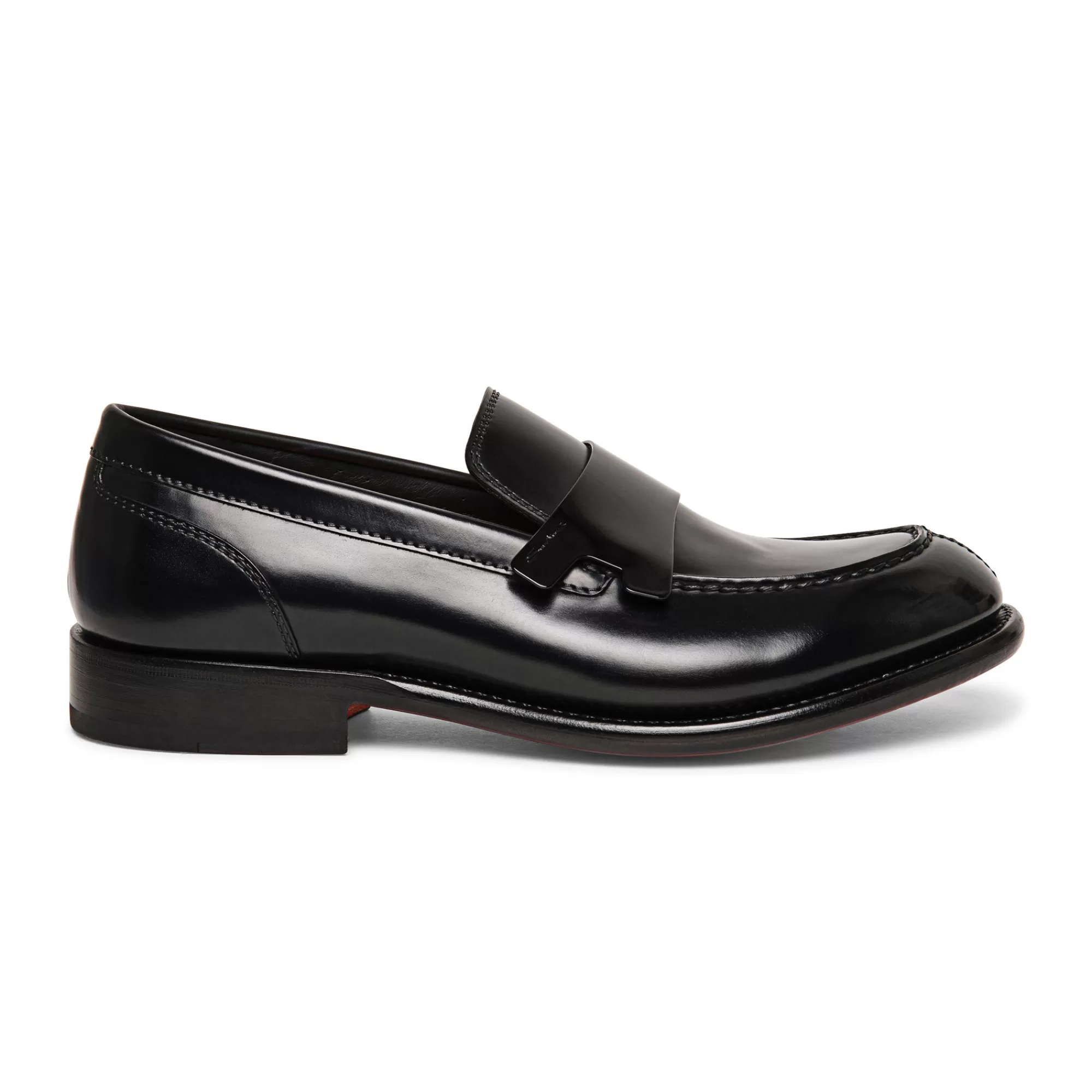 Cheap Mocassino Alfie con placca doppia fibbia da uomo in pelle nera Vedi tutte le calzature | Mocassini