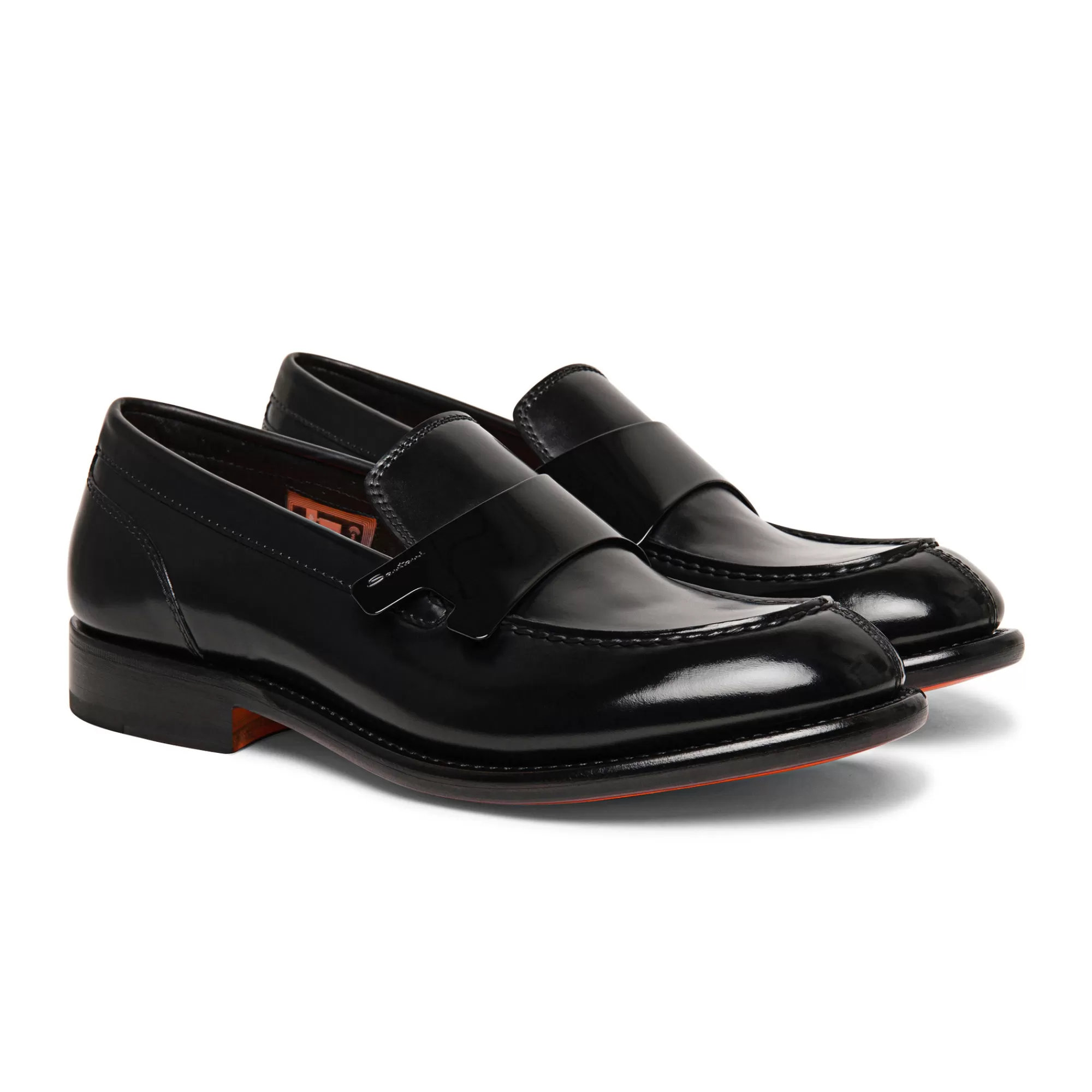 Cheap Mocassino Alfie con placca doppia fibbia da uomo in pelle nera Vedi tutte le calzature | Mocassini