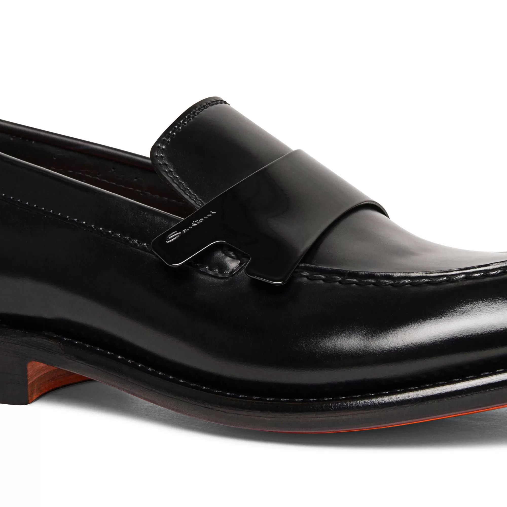 Cheap Mocassino Alfie con placca doppia fibbia da uomo in pelle nera Vedi tutte le calzature | Mocassini