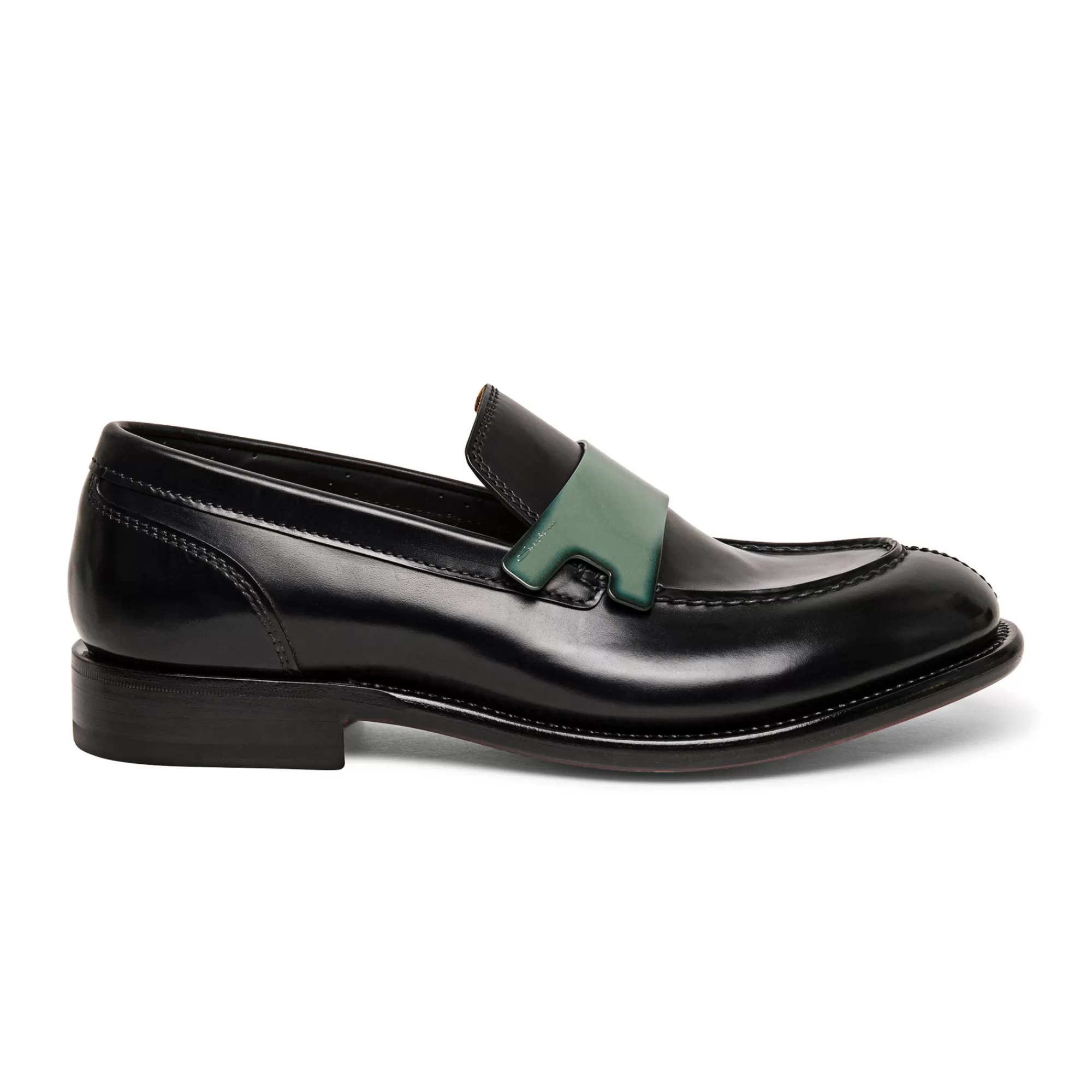 Online Mocassino Alfie con placca doppia fibbia da uomo in pelle nera Vedi tutte le calzature | Mocassini