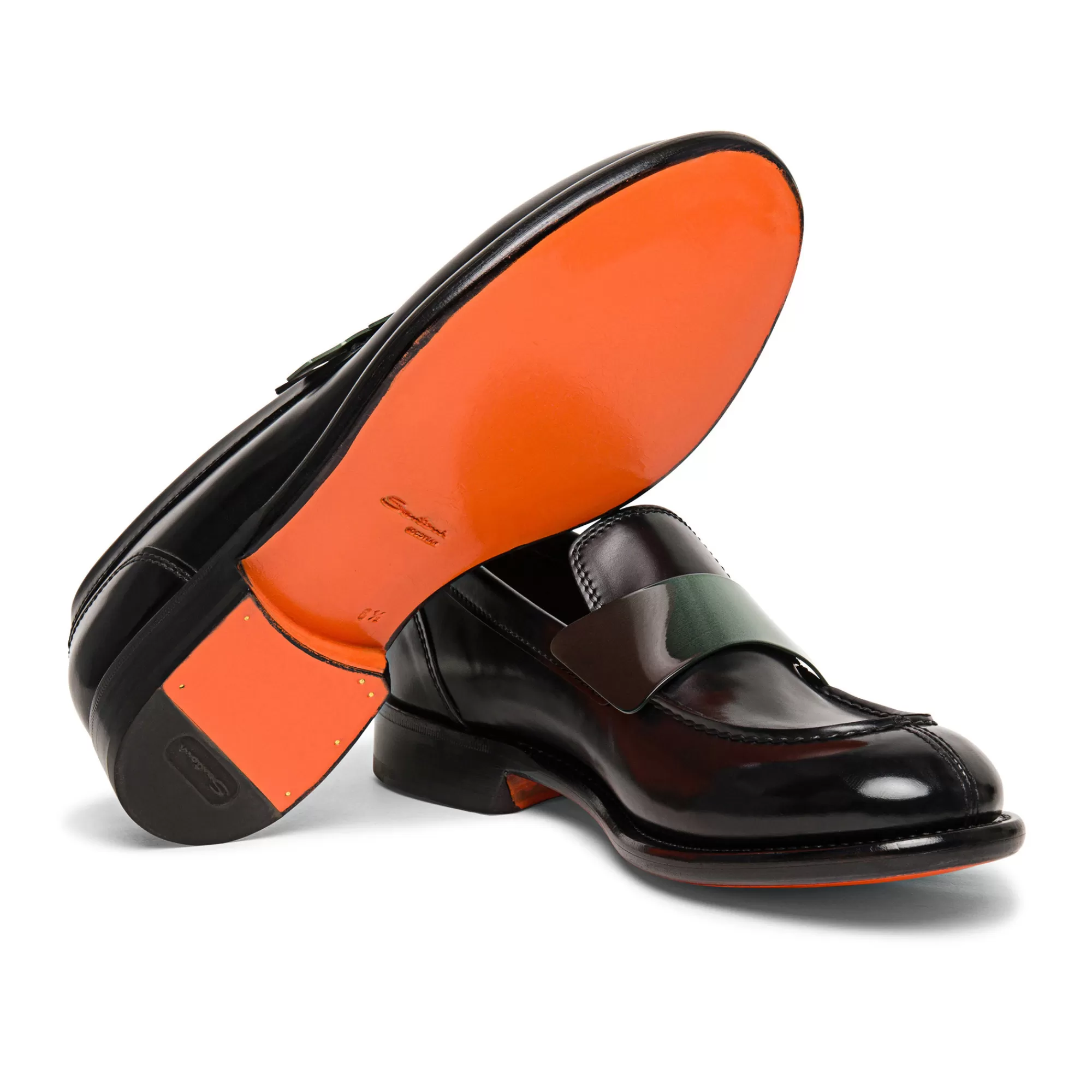 Online Mocassino Alfie con placca doppia fibbia da uomo in pelle nera Vedi tutte le calzature | Mocassini