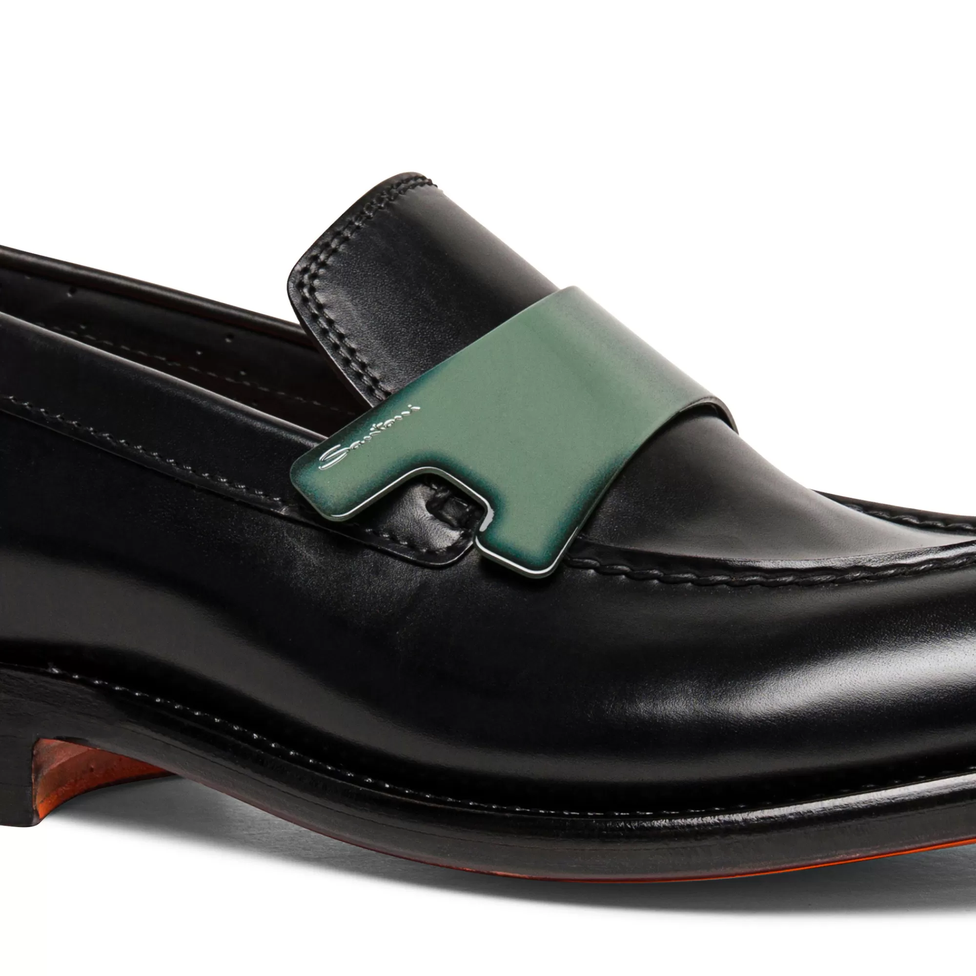 Online Mocassino Alfie con placca doppia fibbia da uomo in pelle nera Vedi tutte le calzature | Mocassini