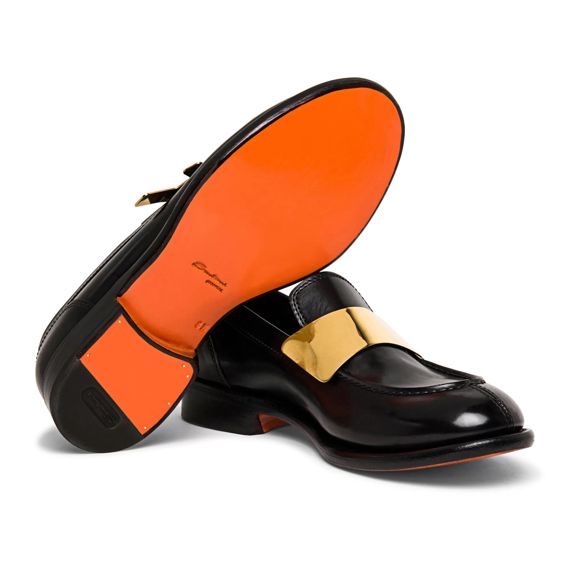 Best Sale Mocassino Alfie con placca doppia fibbia da uomo in pelle nera Vedi tutte le calzature | Mocassini