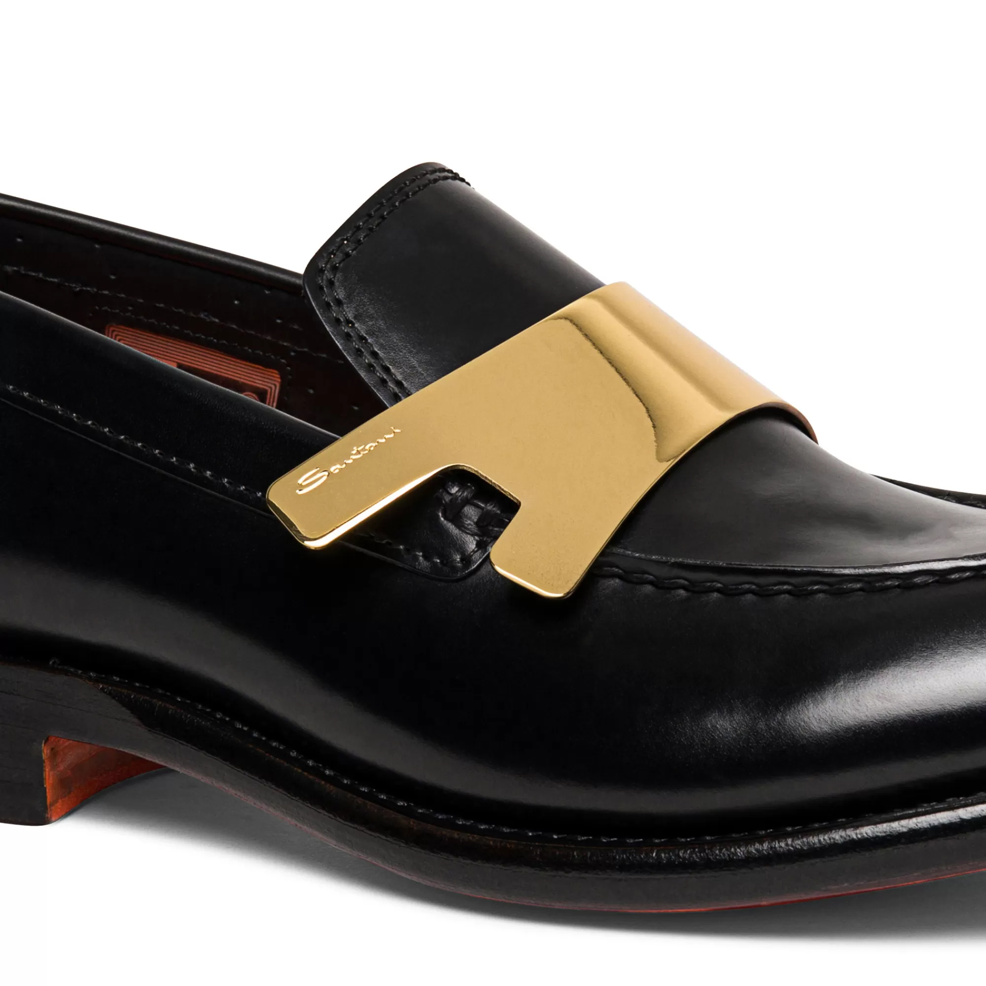 Best Sale Mocassino Alfie con placca doppia fibbia da uomo in pelle nera Vedi tutte le calzature | Mocassini
