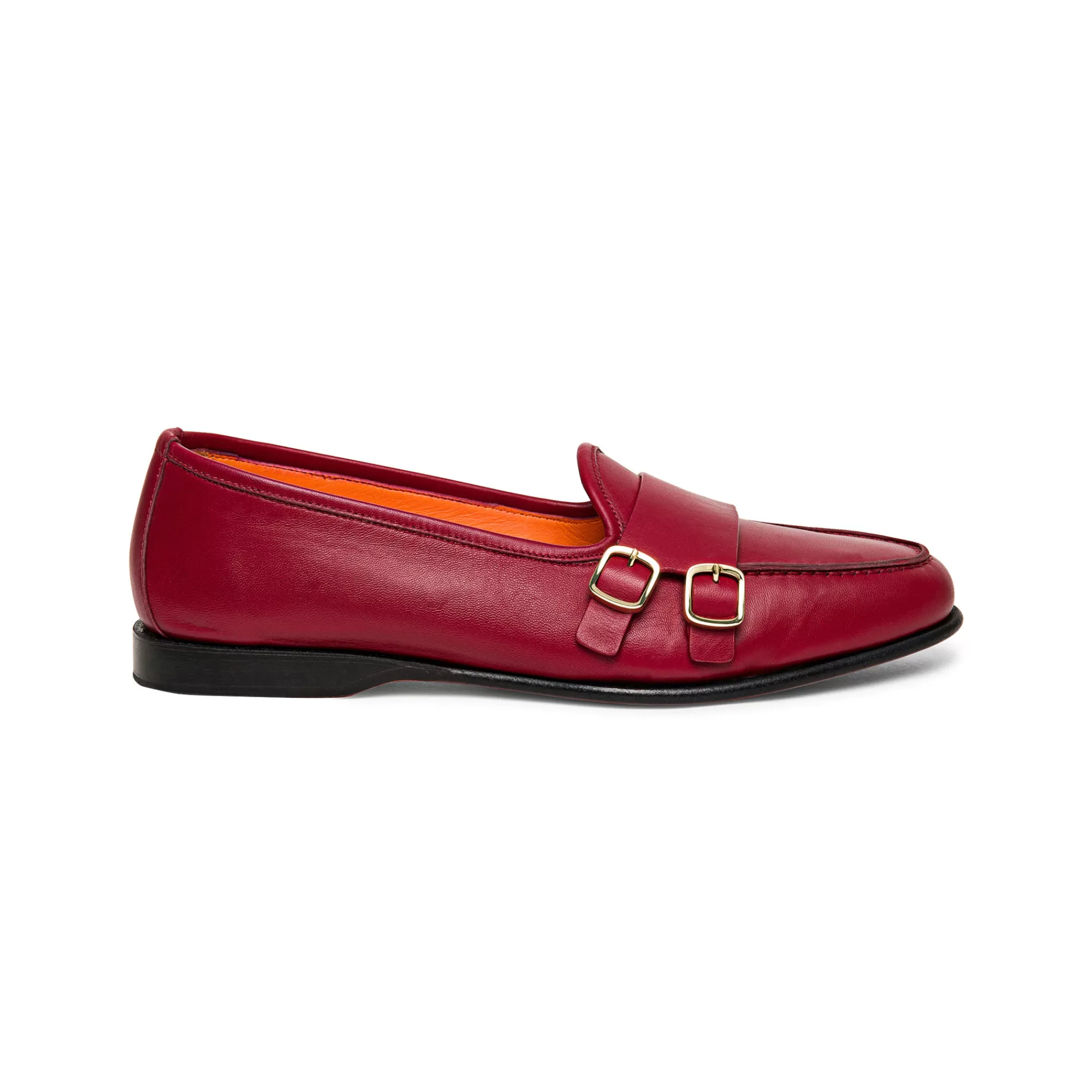 Best Mocassino Andrea con doppia fibbia da donna in pelle rossa Vedi tutte le calzature | Scarpe basse