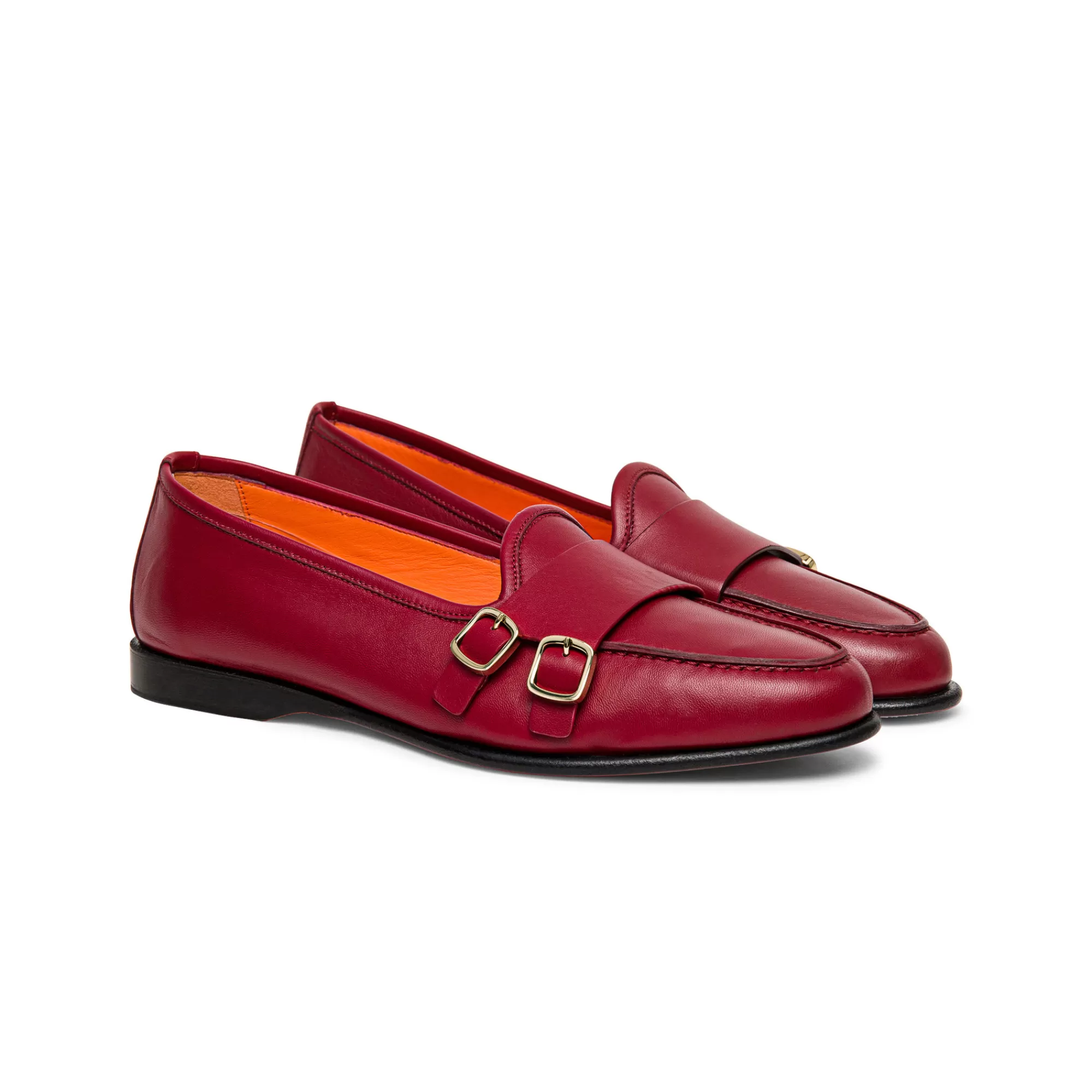 Best Mocassino Andrea con doppia fibbia da donna in pelle rossa Vedi tutte le calzature | Scarpe basse