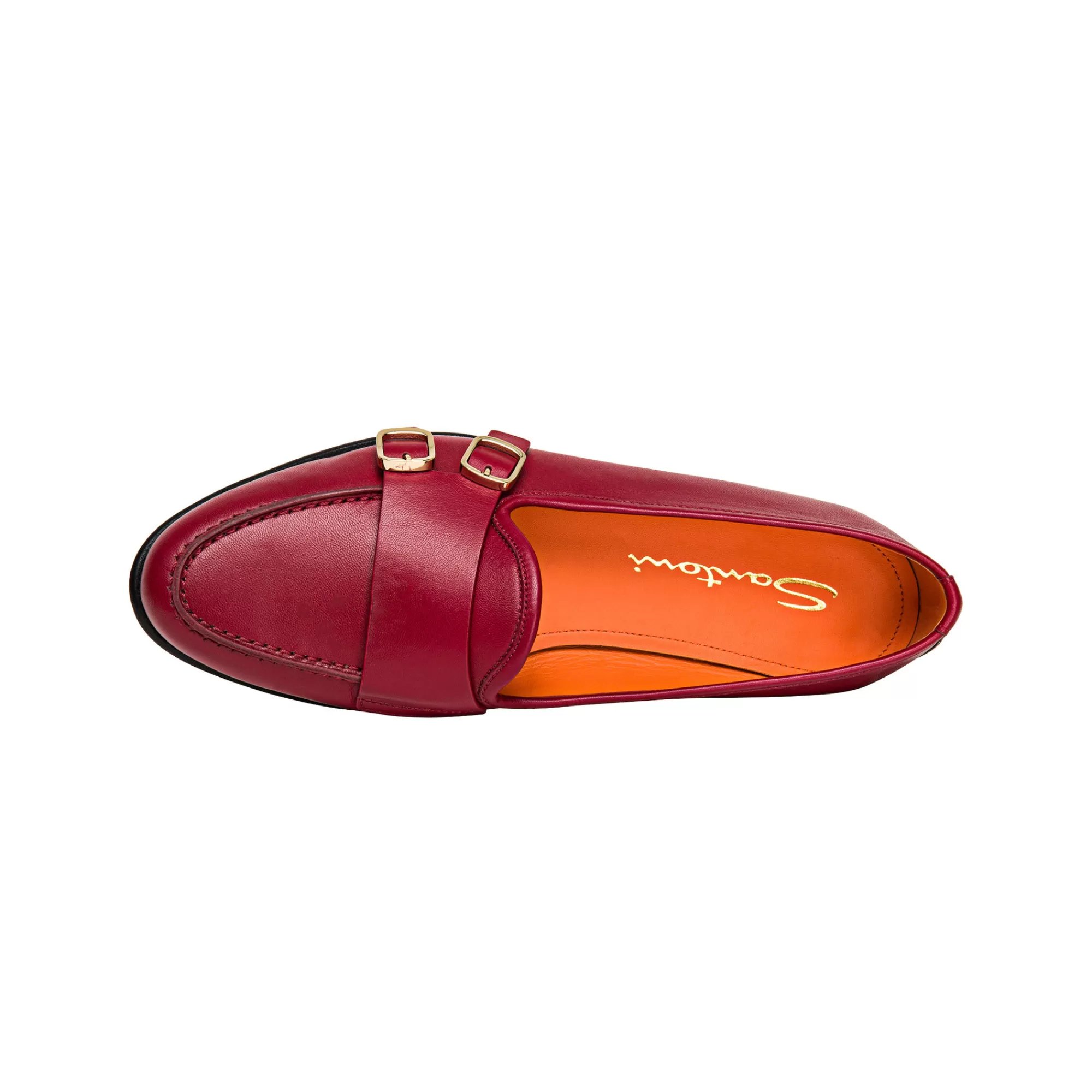 Best Mocassino Andrea con doppia fibbia da donna in pelle rossa Vedi tutte le calzature | Scarpe basse