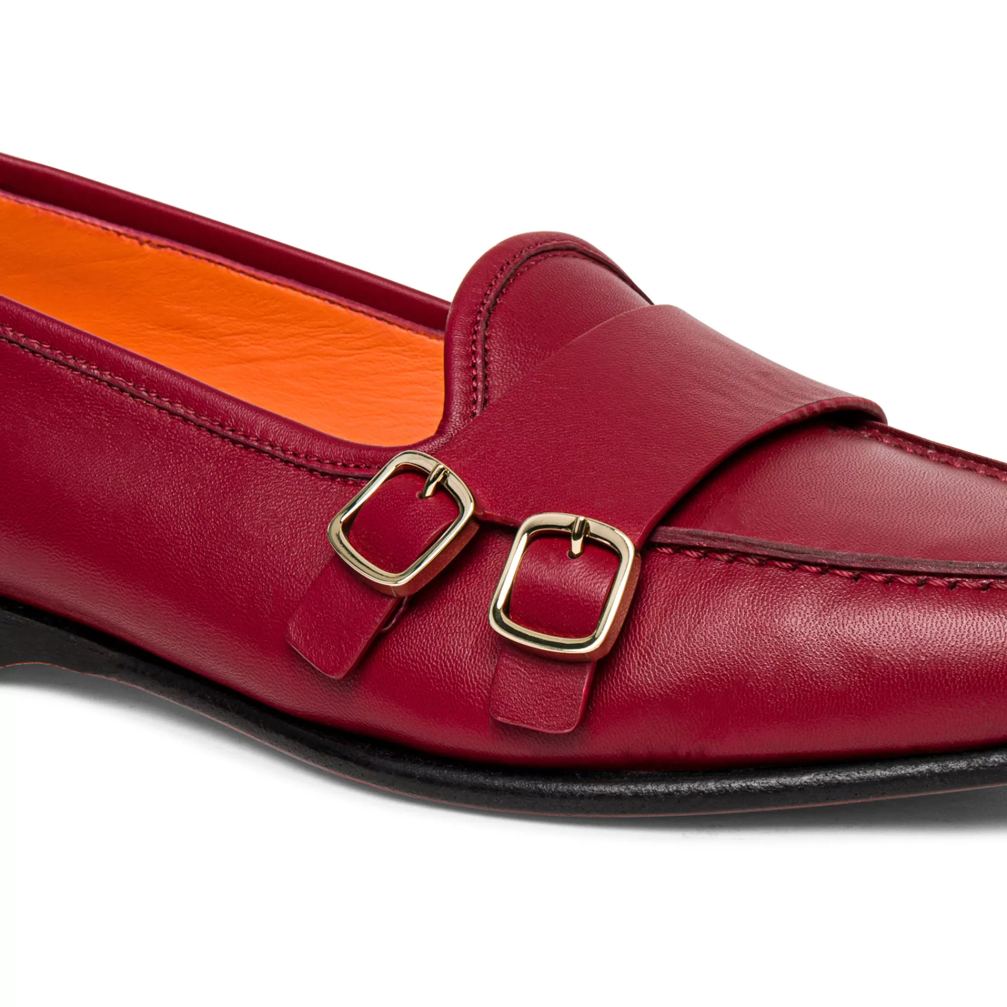 Best Mocassino Andrea con doppia fibbia da donna in pelle rossa Vedi tutte le calzature | Scarpe basse