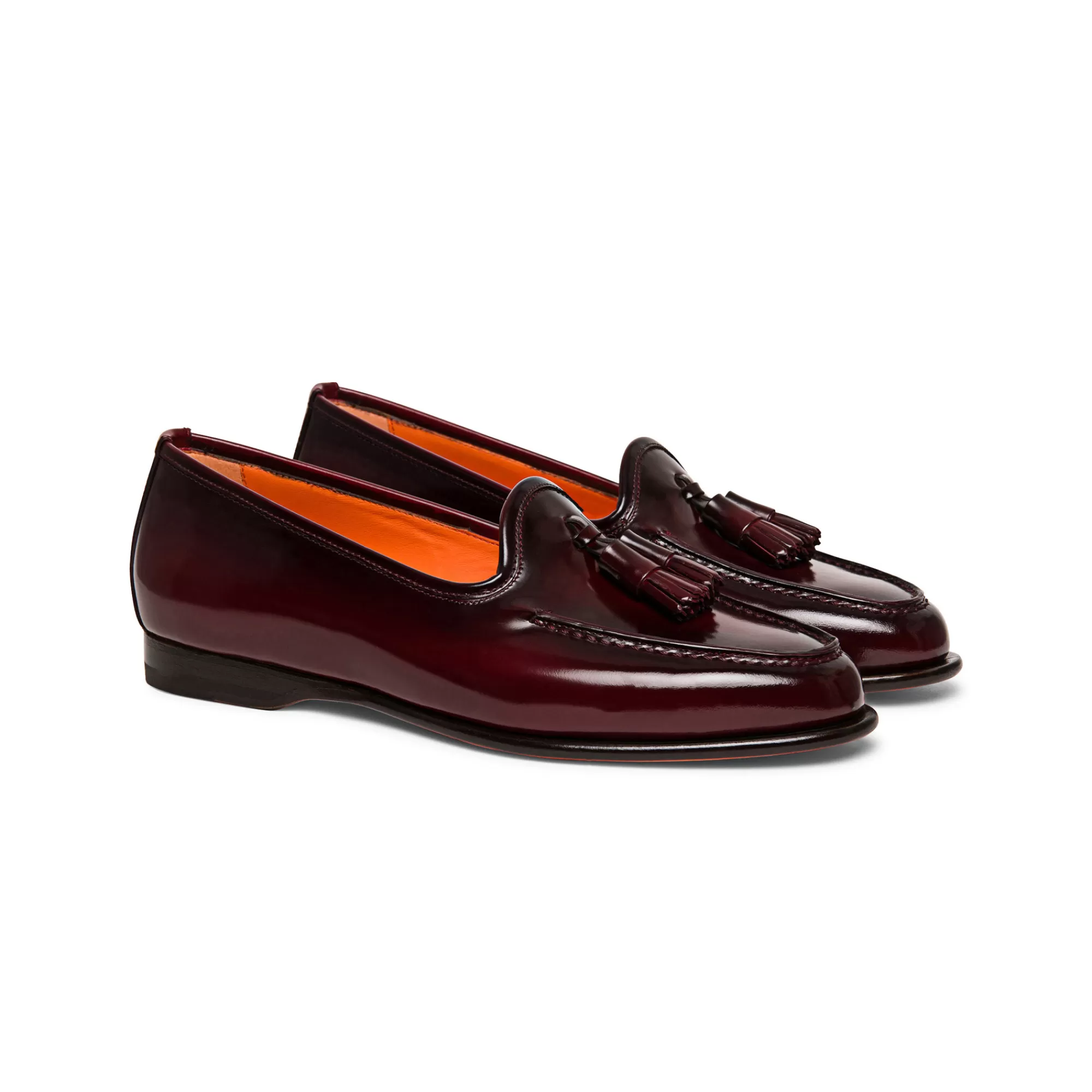 Online Mocassino Andrea con nappe da donna in pelle lucida rossa Vedi tutte le calzature | Scarpe basse