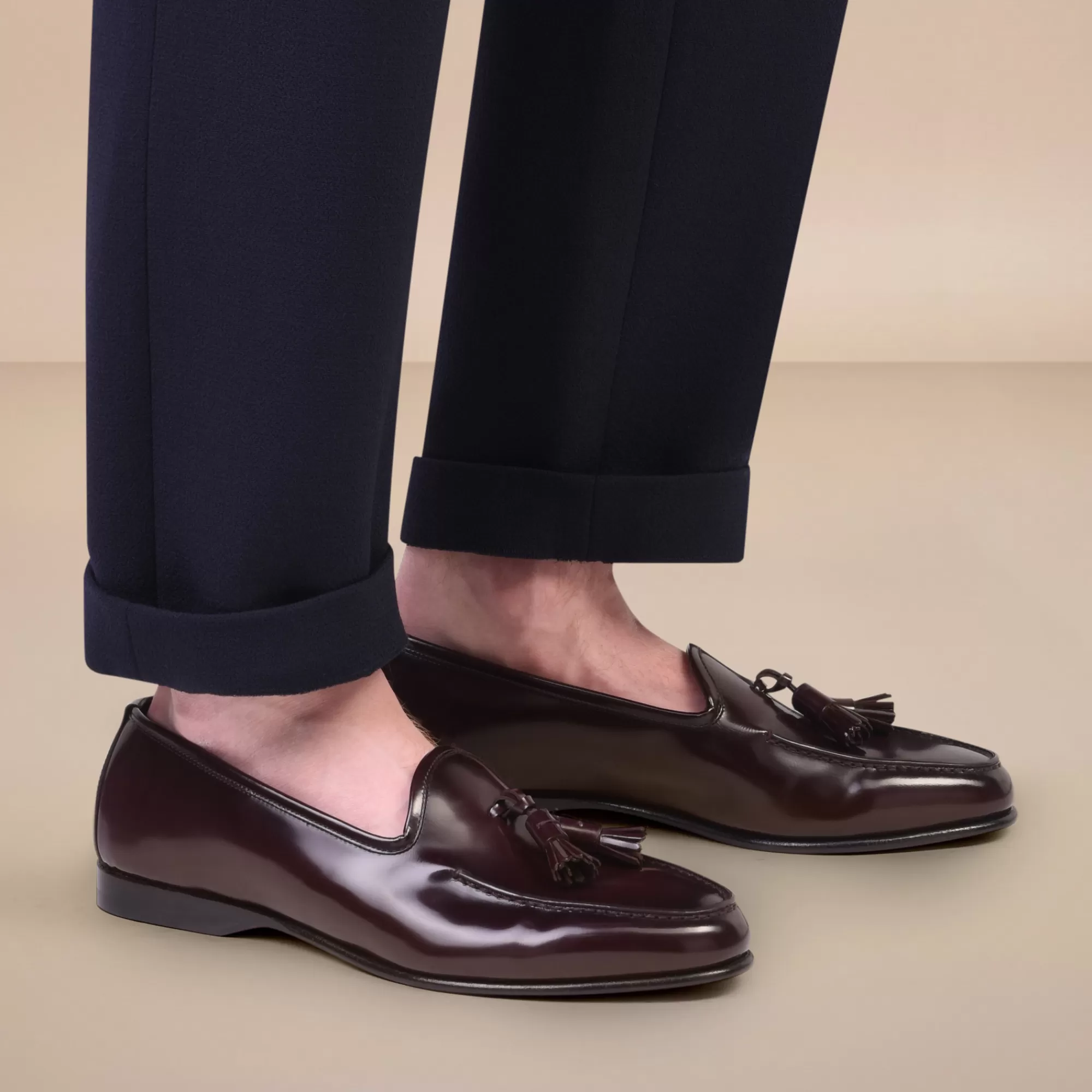 Best Mocassino Andrea con nappe da uomo in pelle lucida bordeaux Vedi tutte le calzature | Mocassini