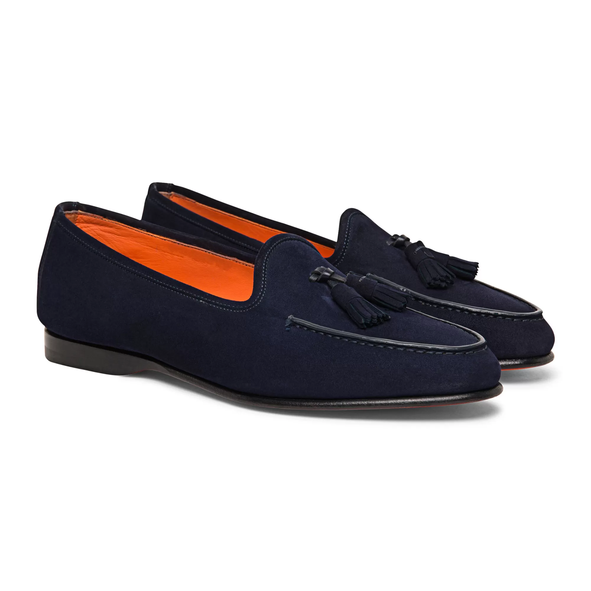 Discount Mocassino Andrea con nappe da uomo in suede blu Vedi tutte le calzature | Mocassini