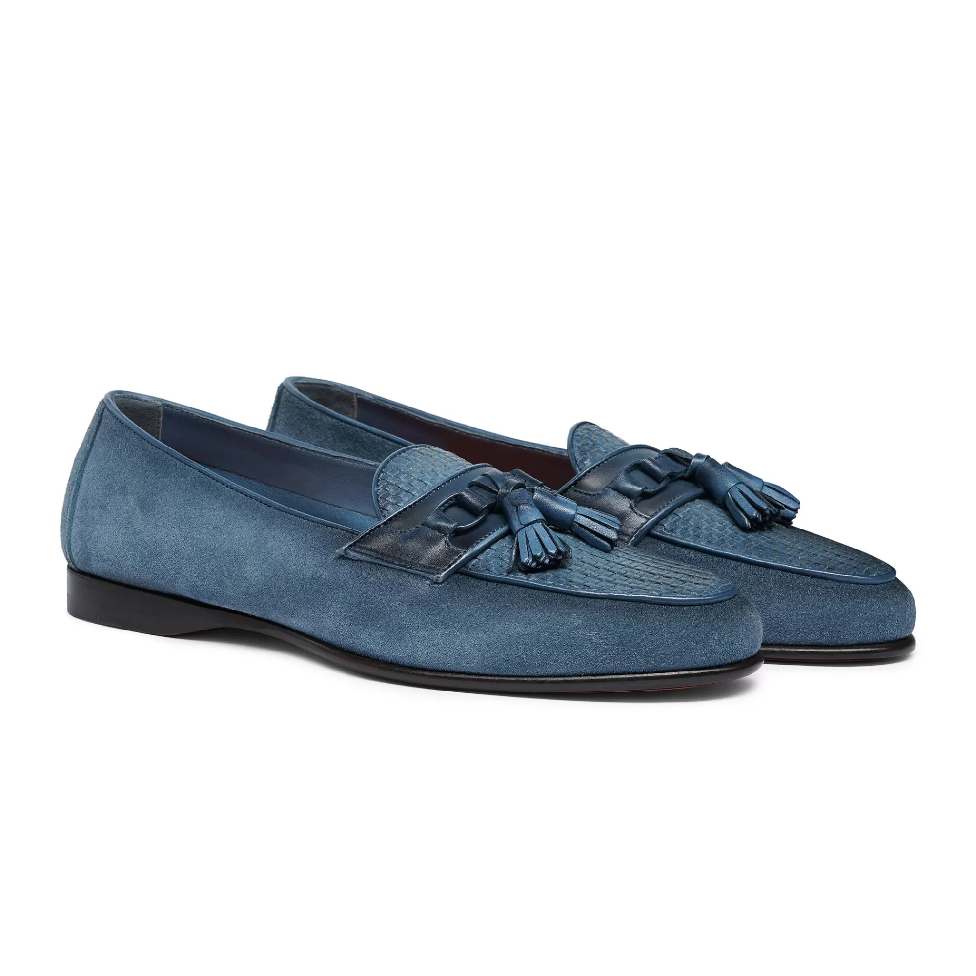 Best Mocassino Andrea con nappe da uomo in suede e pelle azzurro Mocassini | Vedi tutte le calzature