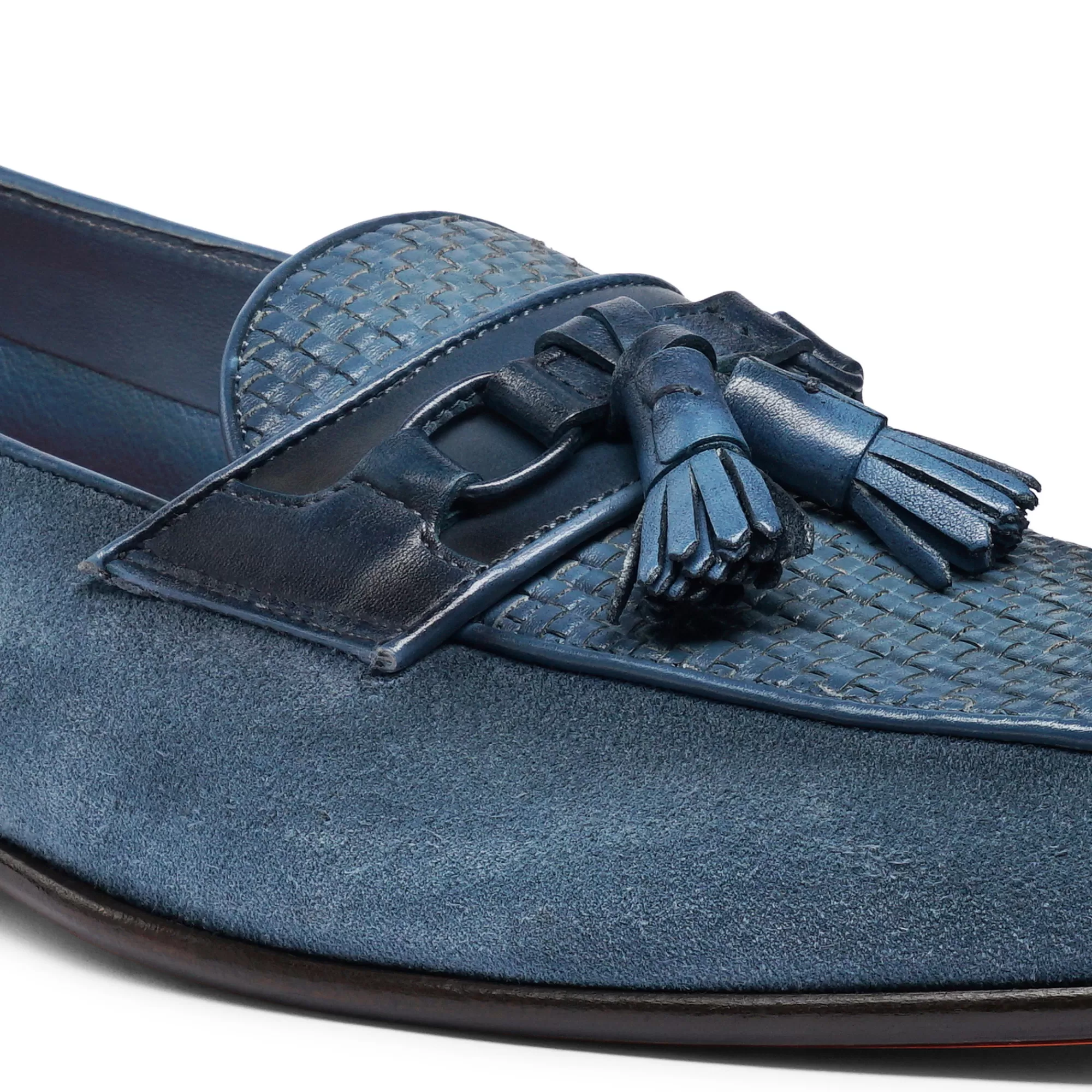 Best Mocassino Andrea con nappe da uomo in suede e pelle azzurro Mocassini | Vedi tutte le calzature