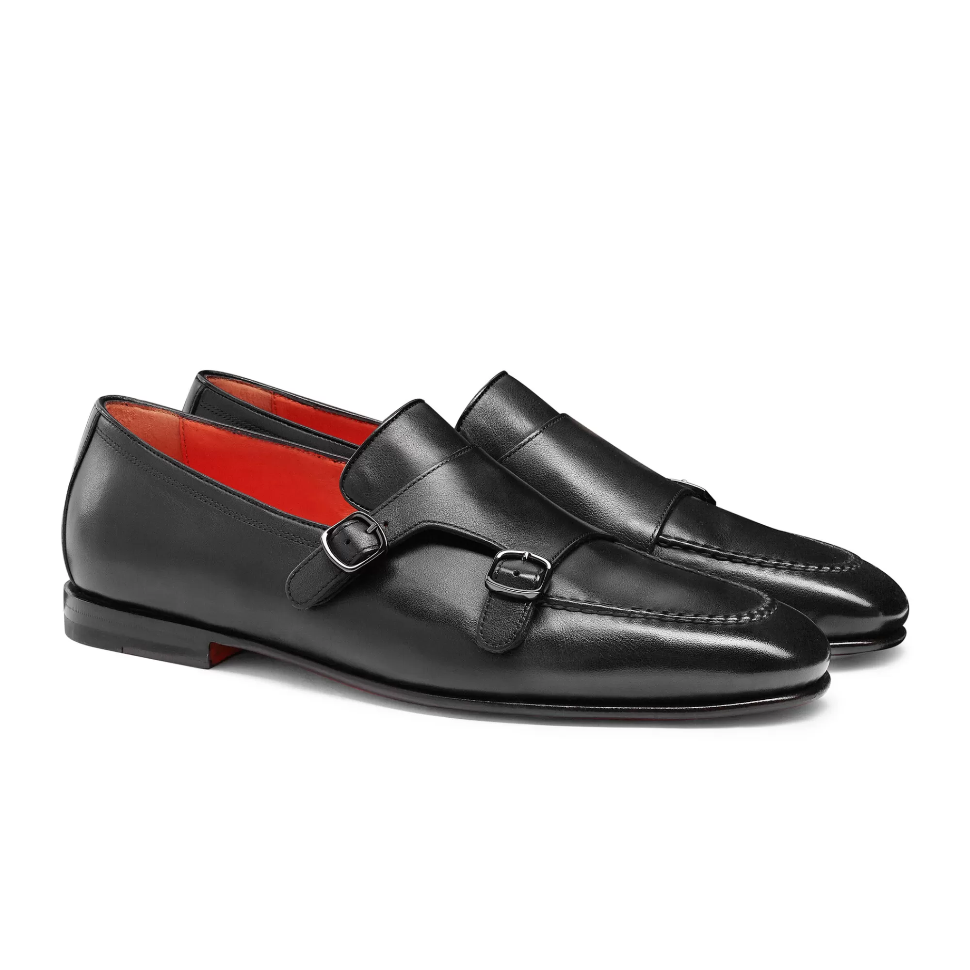 Hot Mocassino con doppia fibbia da uomo in pelle anticata nera | SUGGERIMENTI Vedi tutte le calzature | Doppia Fibbia