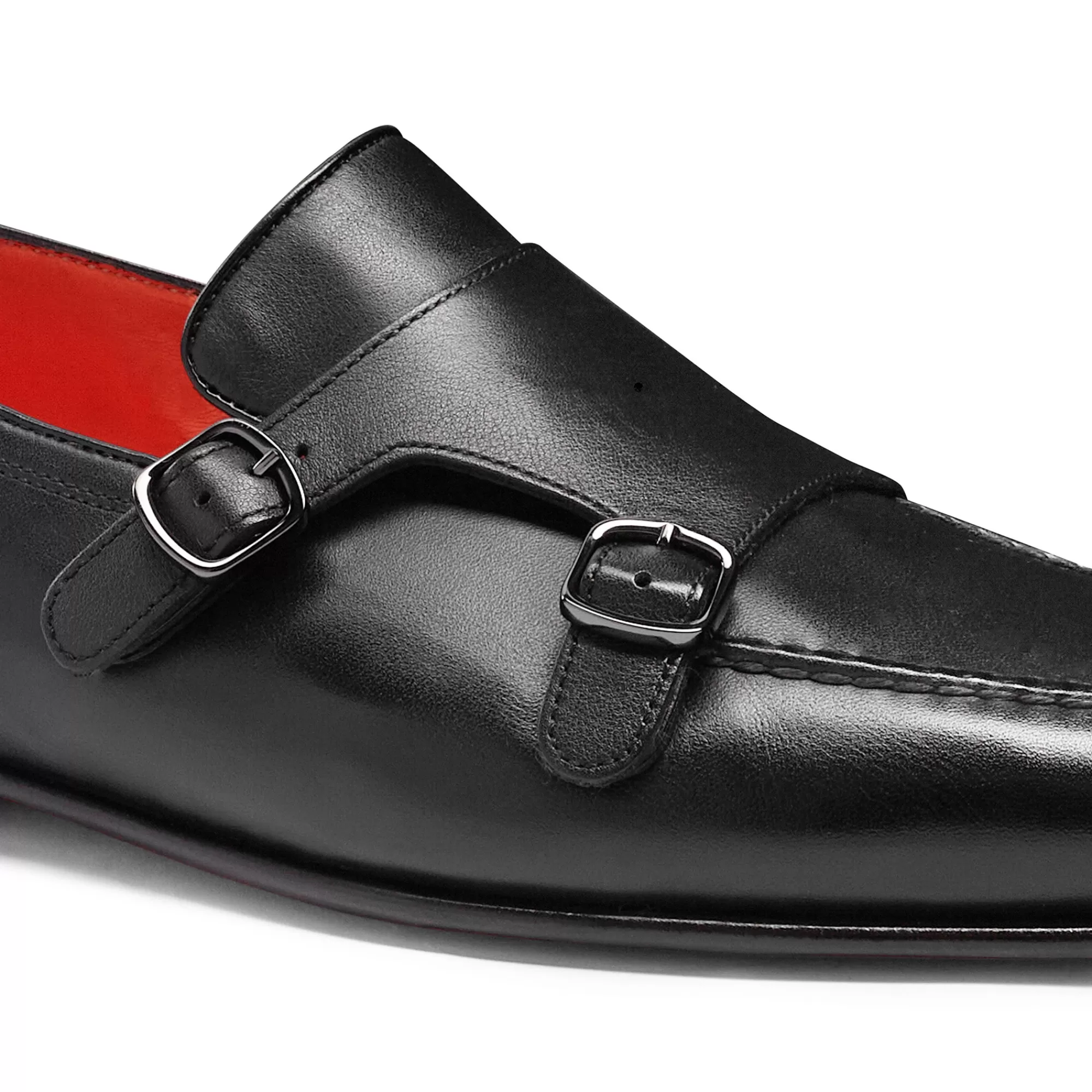 Hot Mocassino con doppia fibbia da uomo in pelle anticata nera | SUGGERIMENTI Vedi tutte le calzature | Doppia Fibbia
