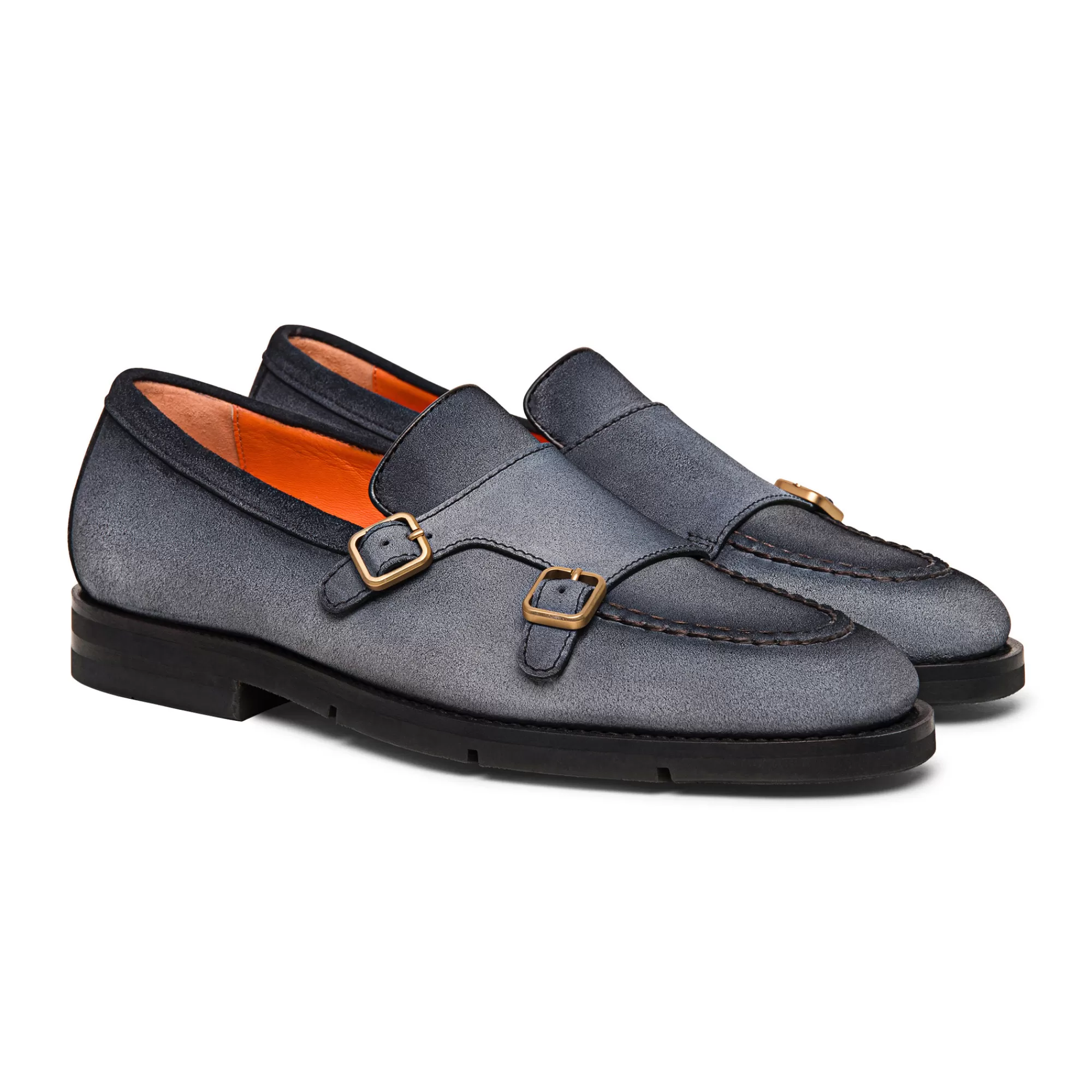 Sale Mocassino con doppia fibbia da uomo in suede blu Vedi tutte le calzature | Doppia Fibbia