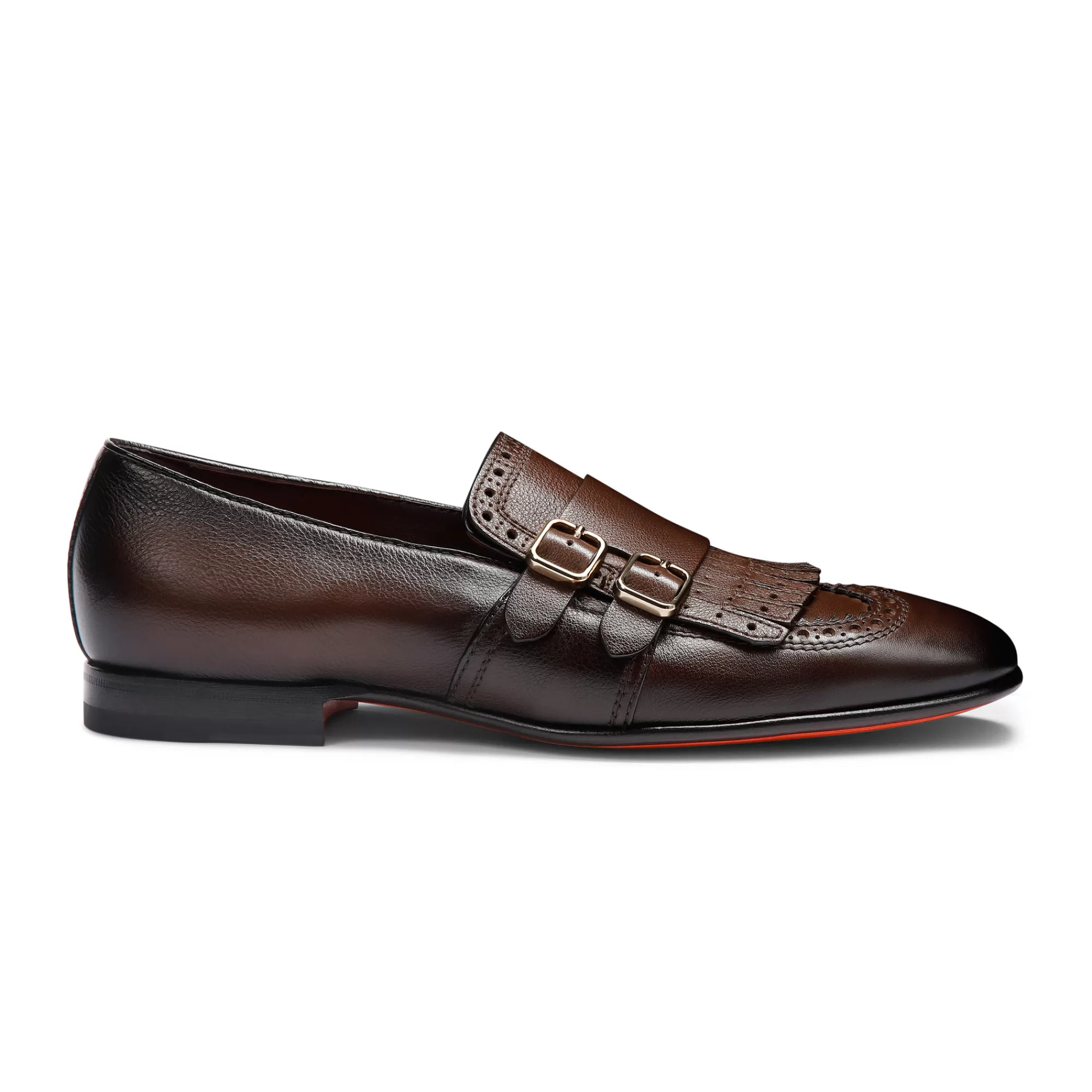 Fashion Mocassino con doppia fibbia e frangia da uomo in pelle marrone Vedi tutte le calzature | Mocassini