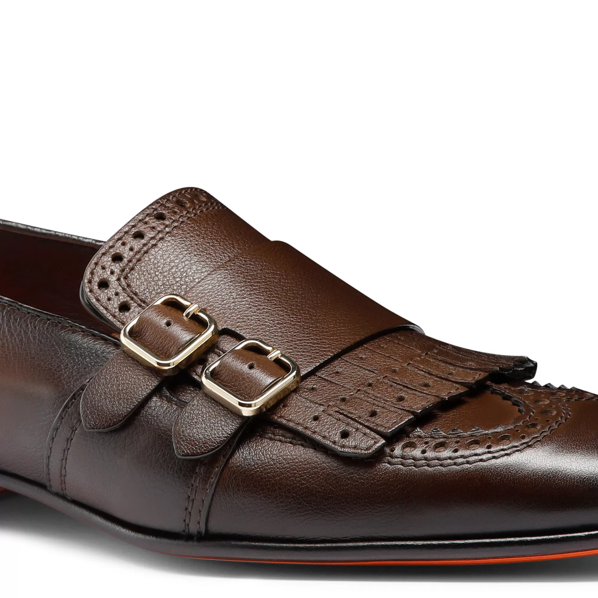 Fashion Mocassino con doppia fibbia e frangia da uomo in pelle marrone Vedi tutte le calzature | Mocassini