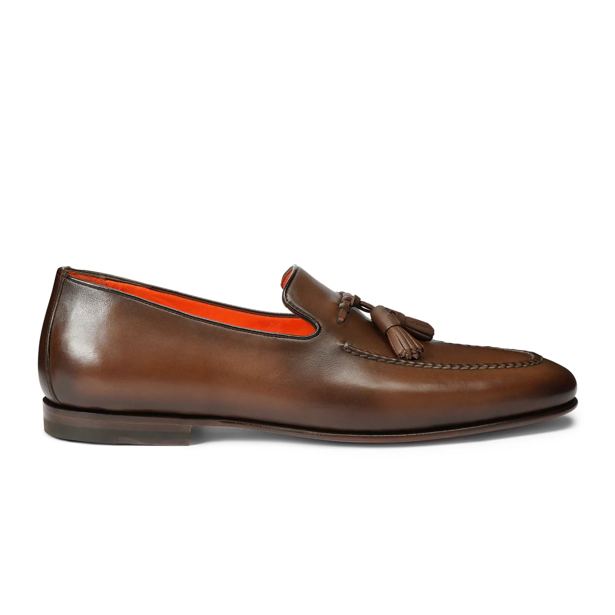 Shop Mocassino con nappe da uomo in pelle anticata marrone | SUGGERIMENTI Vedi tutte le calzature | Mocassini