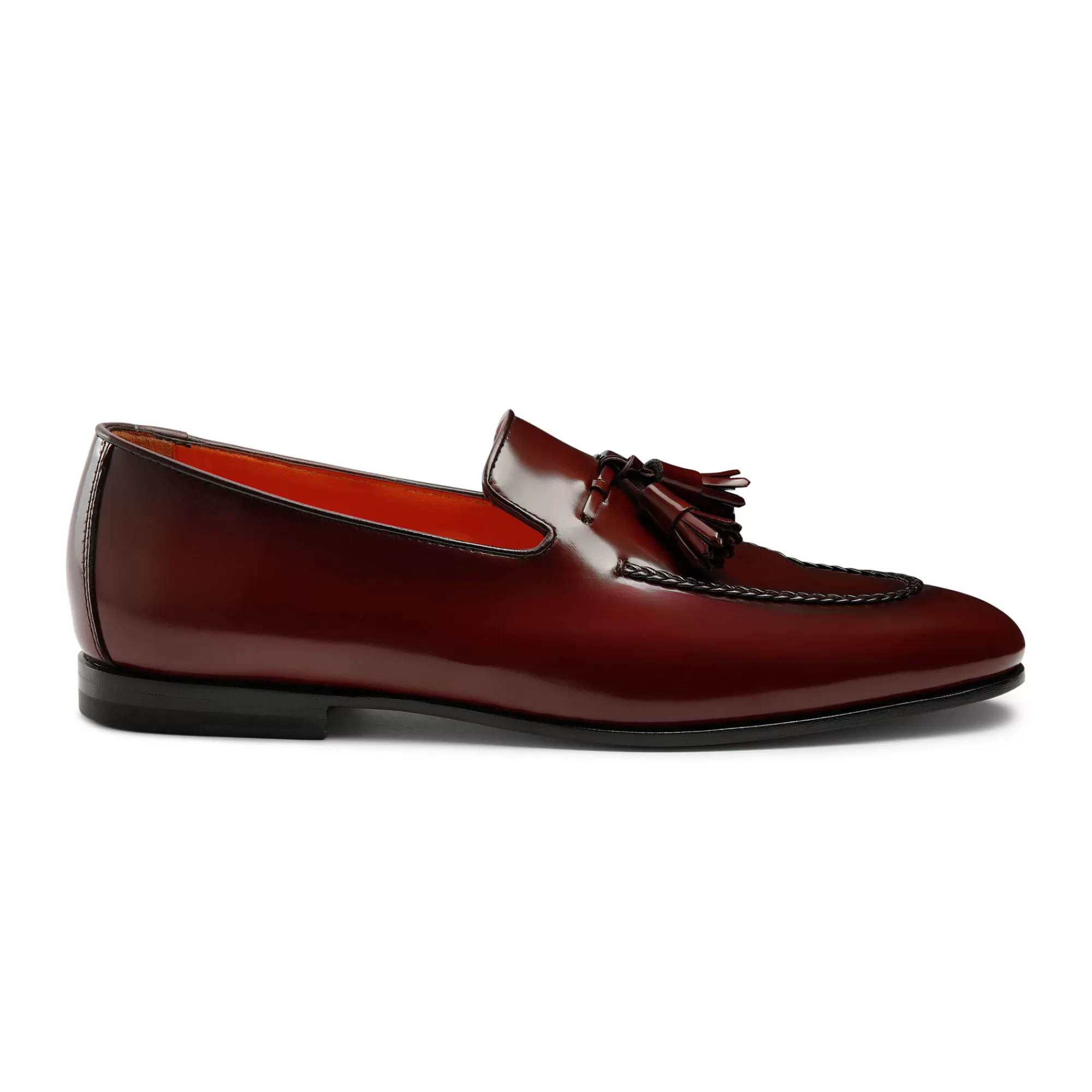 Store Mocassino con nappe da uomo in pelle bordeaux Vedi tutte le calzature | Mocassini