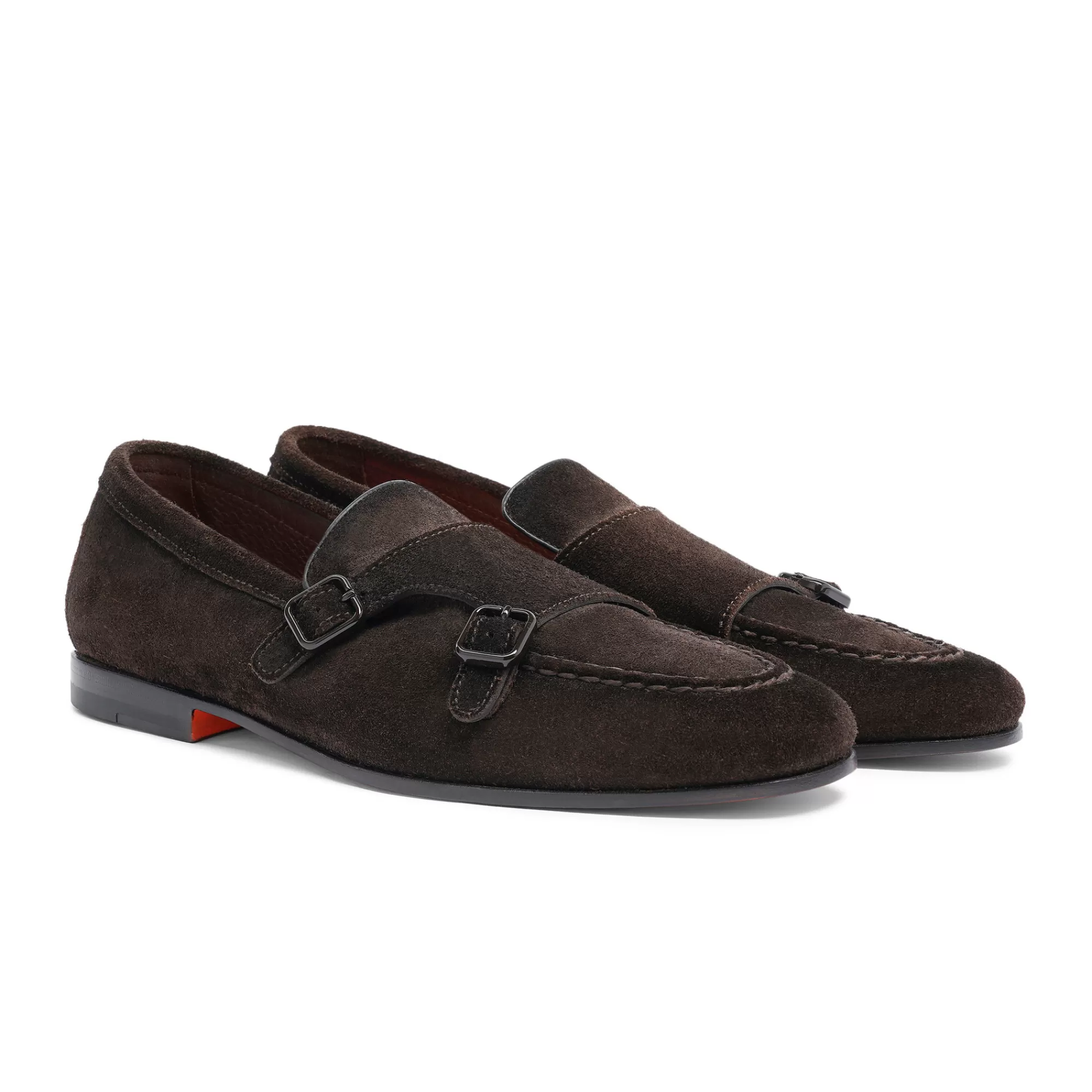 Cheap Mocassino doppia fibbia da uomo in suede testa di moro Vedi tutte le calzature | Doppia Fibbia