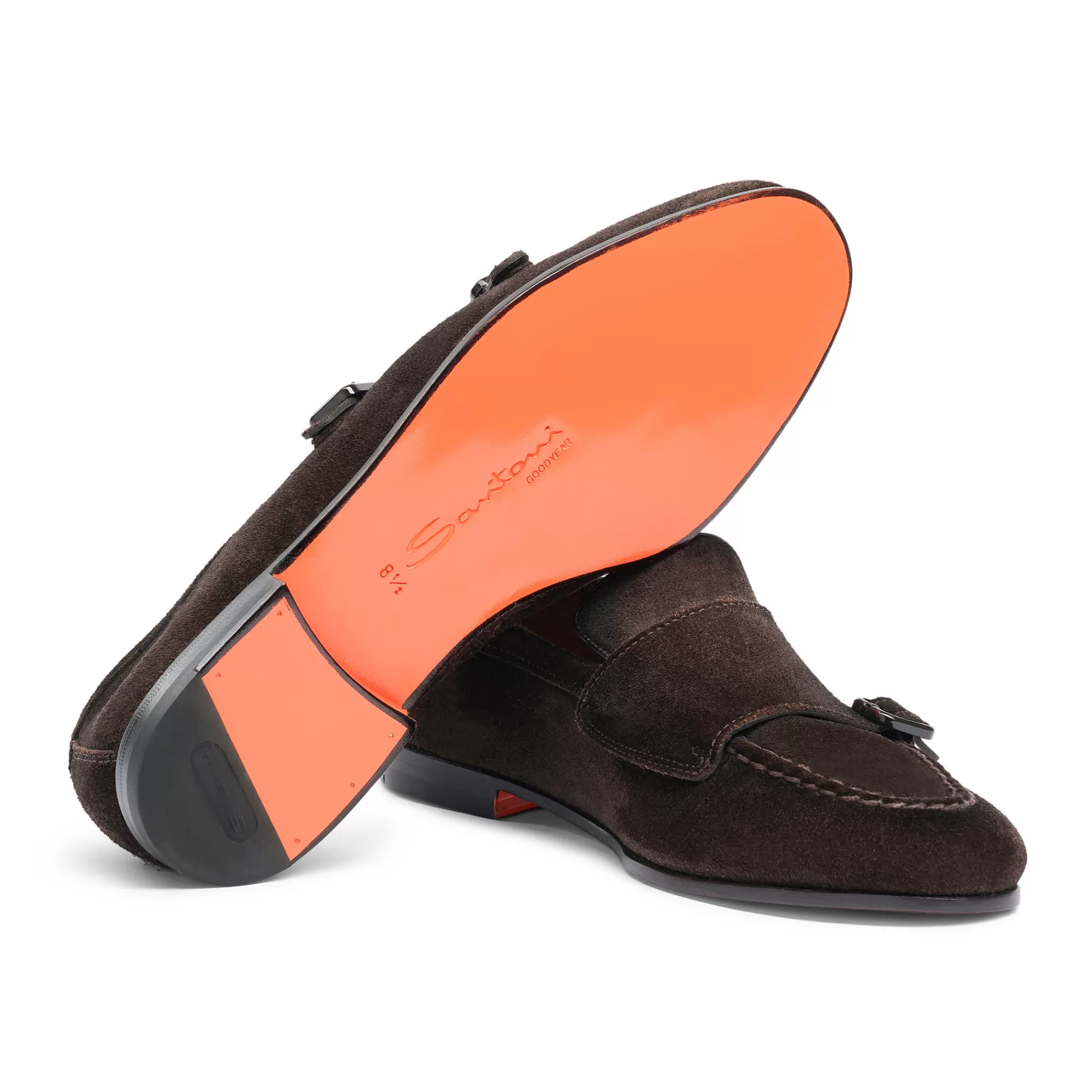 Cheap Mocassino doppia fibbia da uomo in suede testa di moro Vedi tutte le calzature | Doppia Fibbia