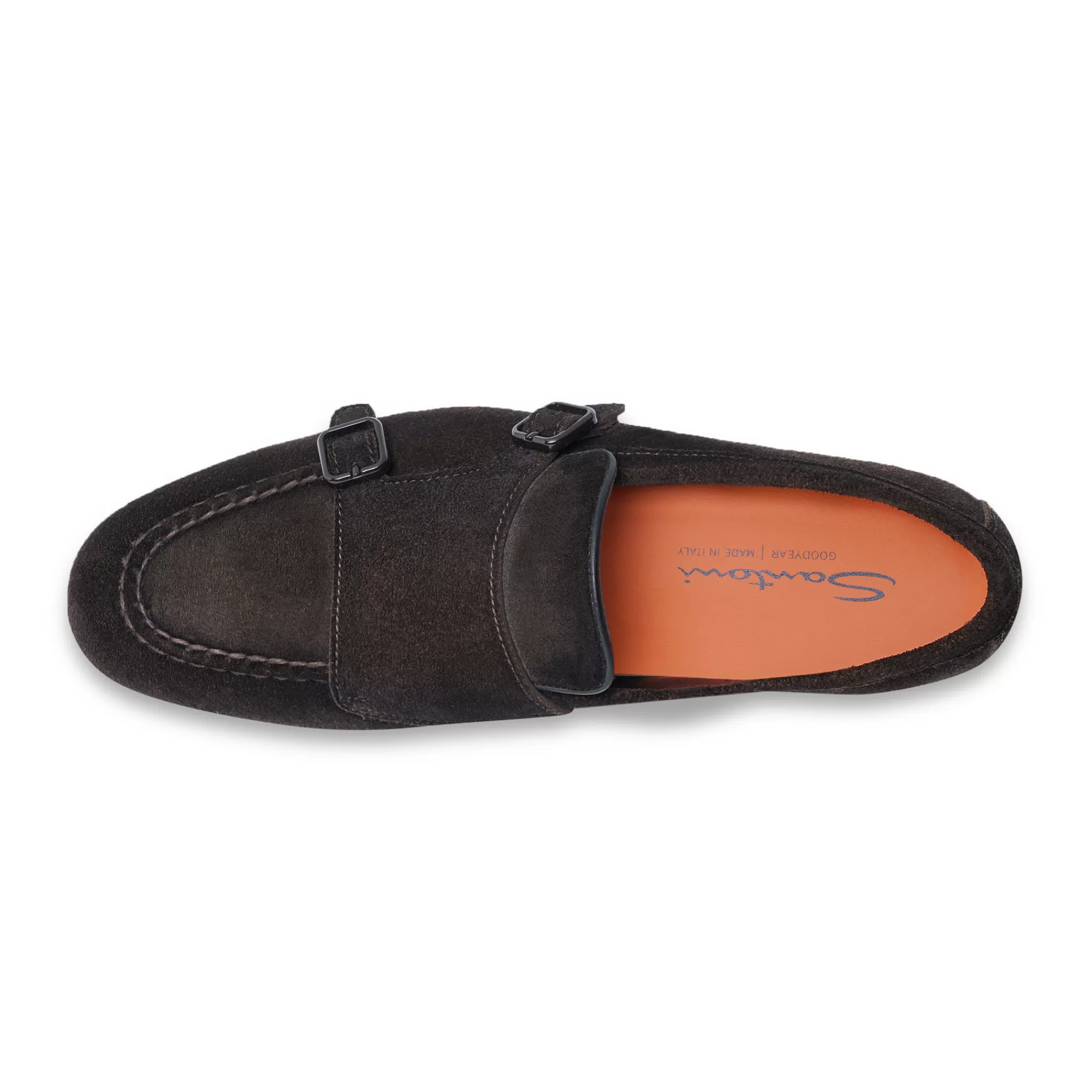 Cheap Mocassino doppia fibbia da uomo in suede testa di moro Vedi tutte le calzature | Doppia Fibbia