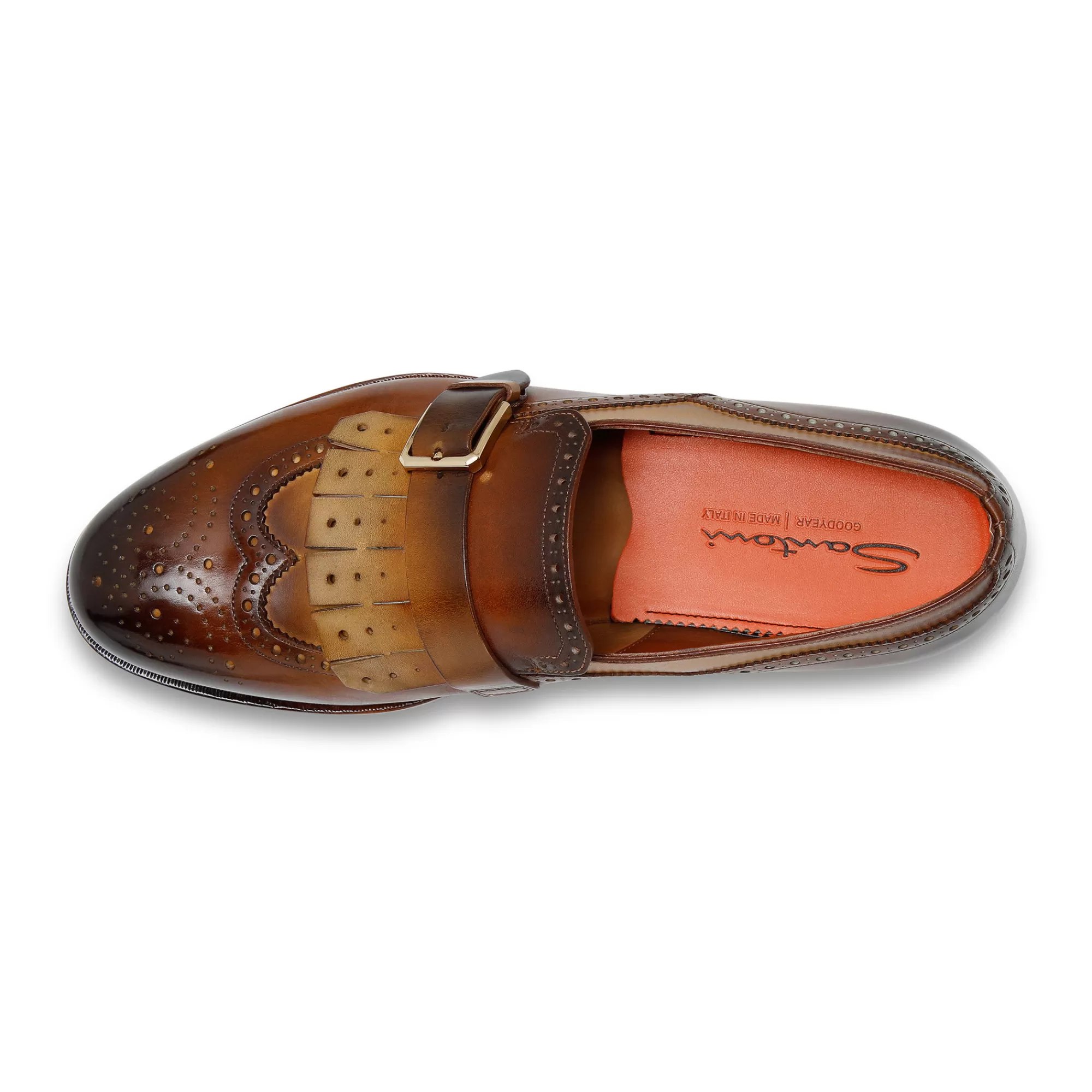 Flash Sale Mocassino mono fibbia con frangia da uomo in pelle marrone Vedi tutte le calzature | Doppia Fibbia