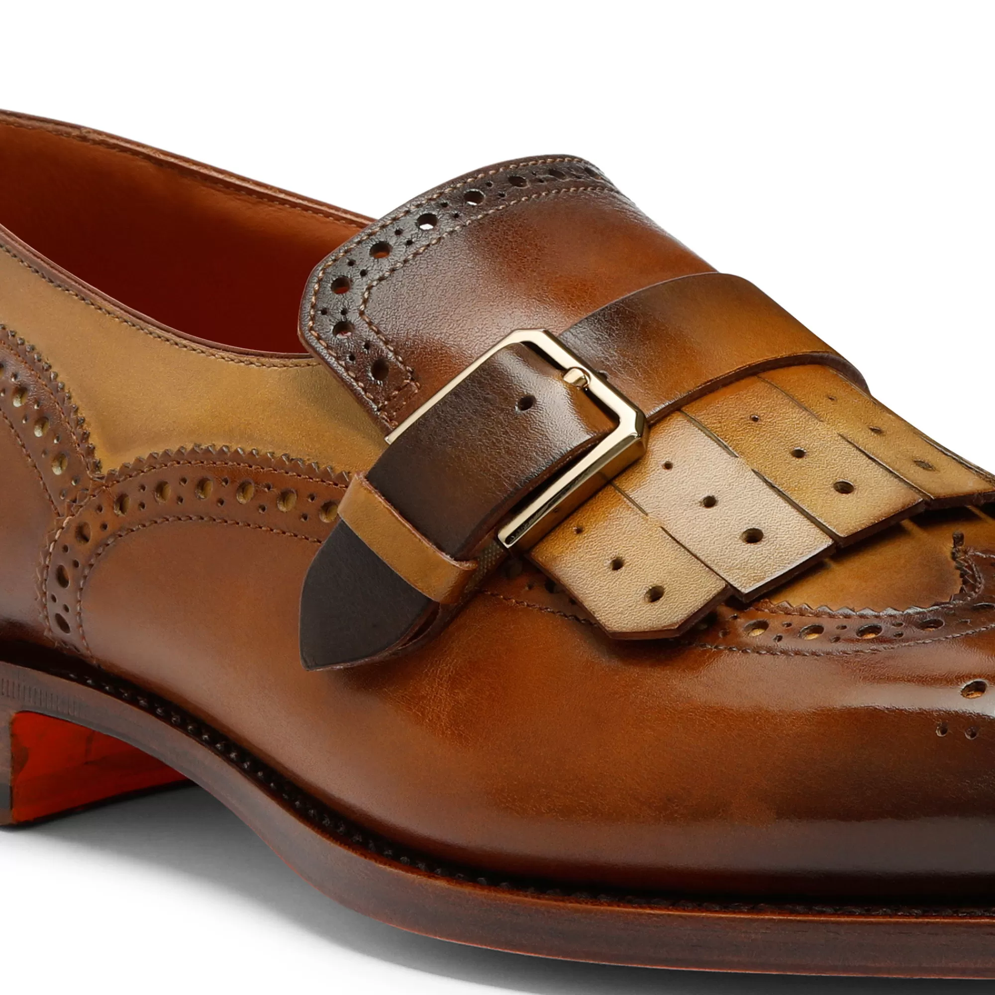 Flash Sale Mocassino mono fibbia con frangia da uomo in pelle marrone Vedi tutte le calzature | Doppia Fibbia