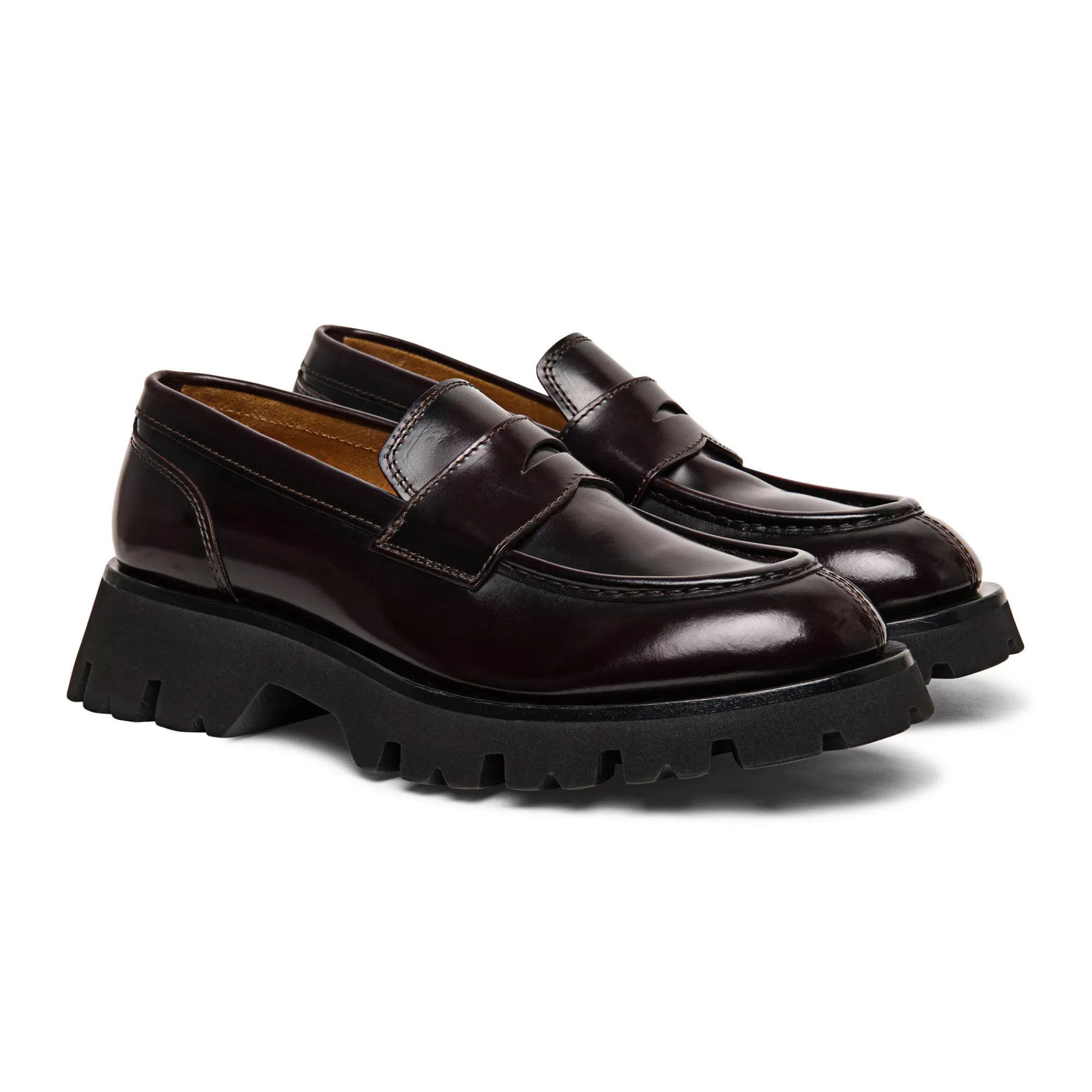 Hot Mocassino penny Alfie da uomo in pelle bordeaux Vedi tutte le calzature | Mocassini