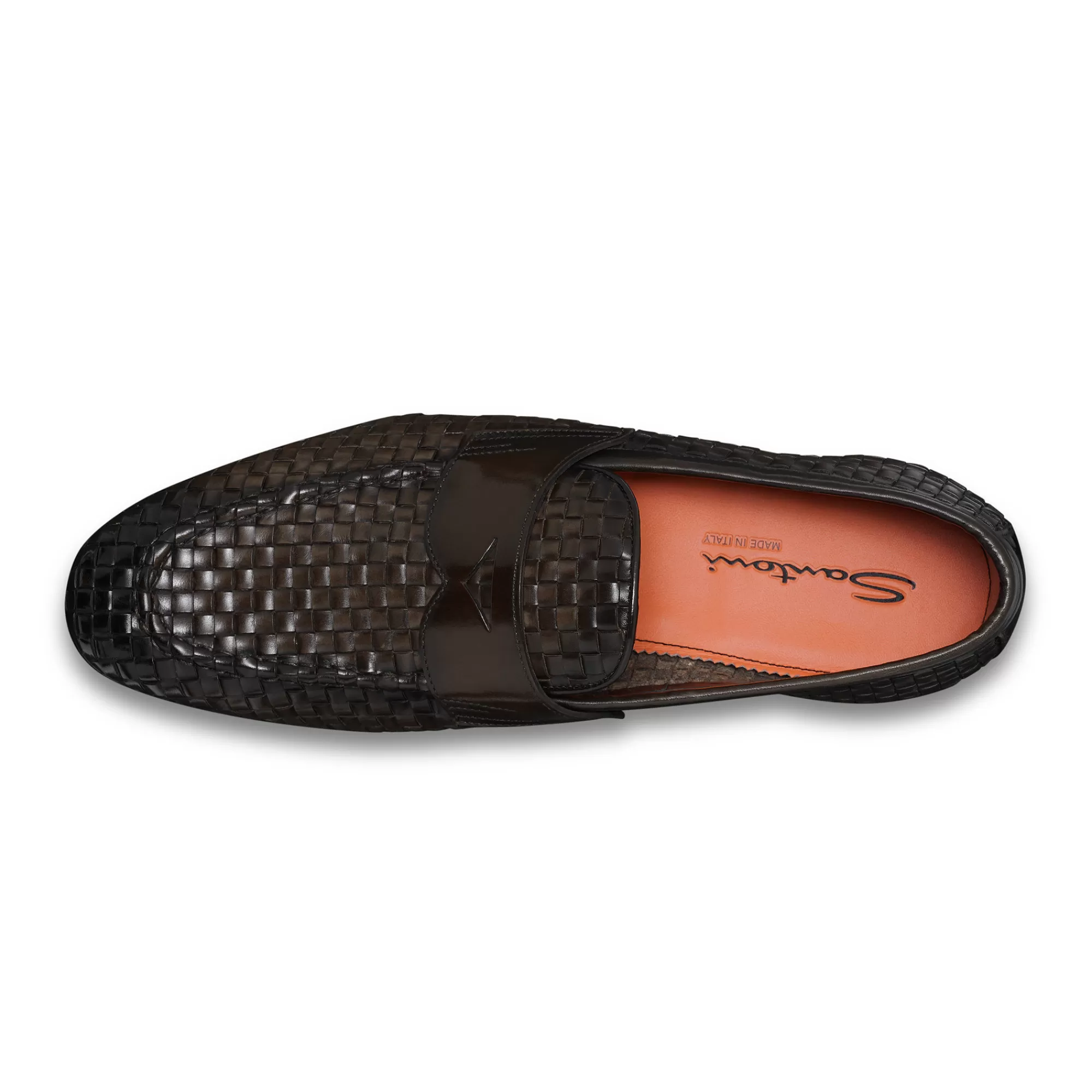 Shop Mocassino penny con tomaia intrecciata da uomo in pelle marrone Vedi tutte le calzature | Mocassini