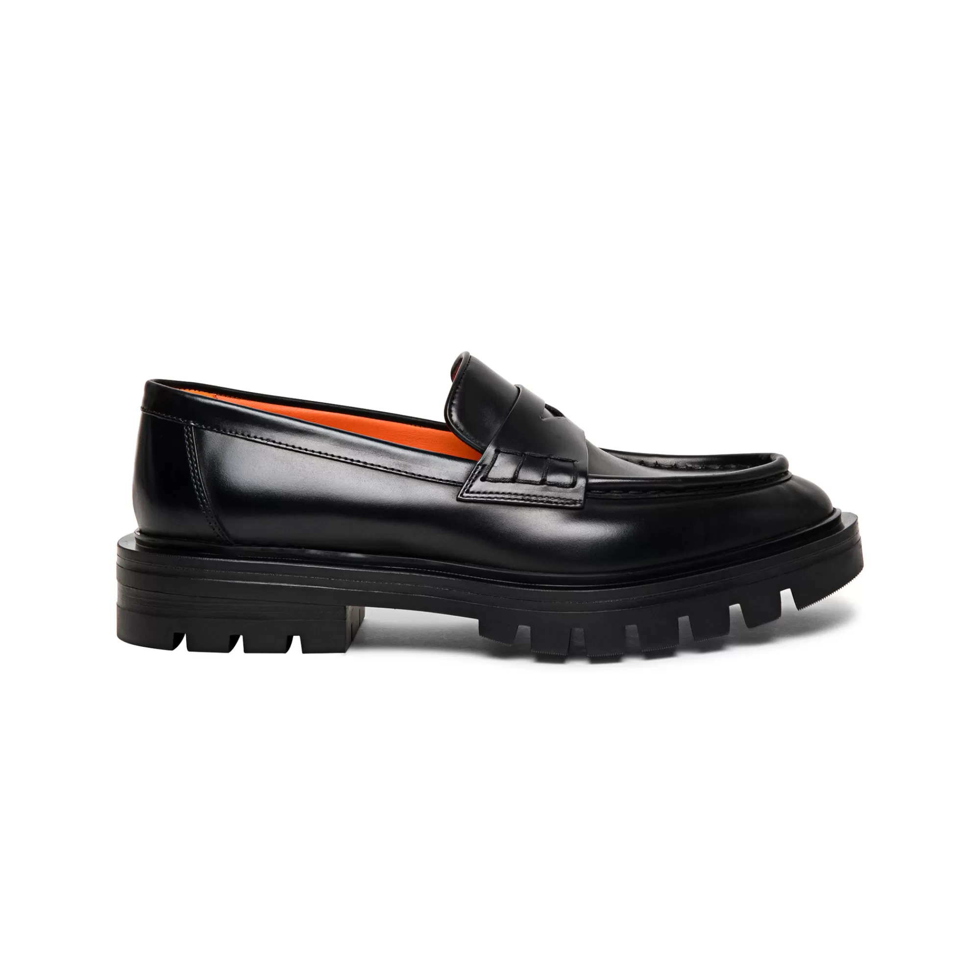 Sale Mocassino penny da donna in pelle anticata nera | SUGGERIMENTI Vedi tutte le calzature | Scarpe basse