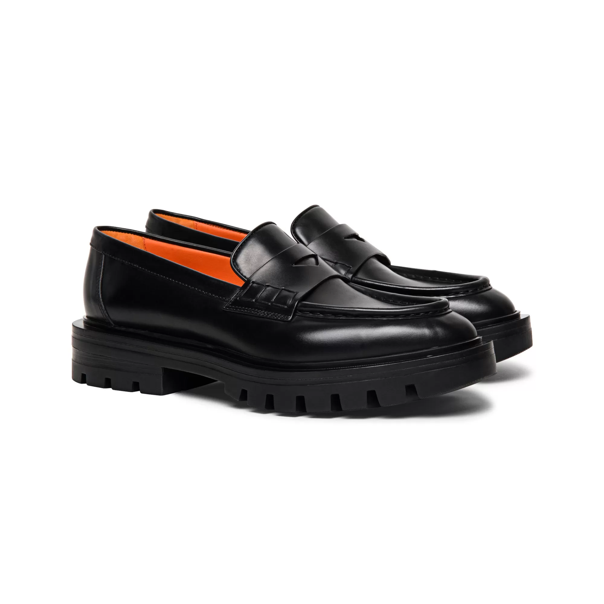 Sale Mocassino penny da donna in pelle anticata nera | SUGGERIMENTI Vedi tutte le calzature | Scarpe basse